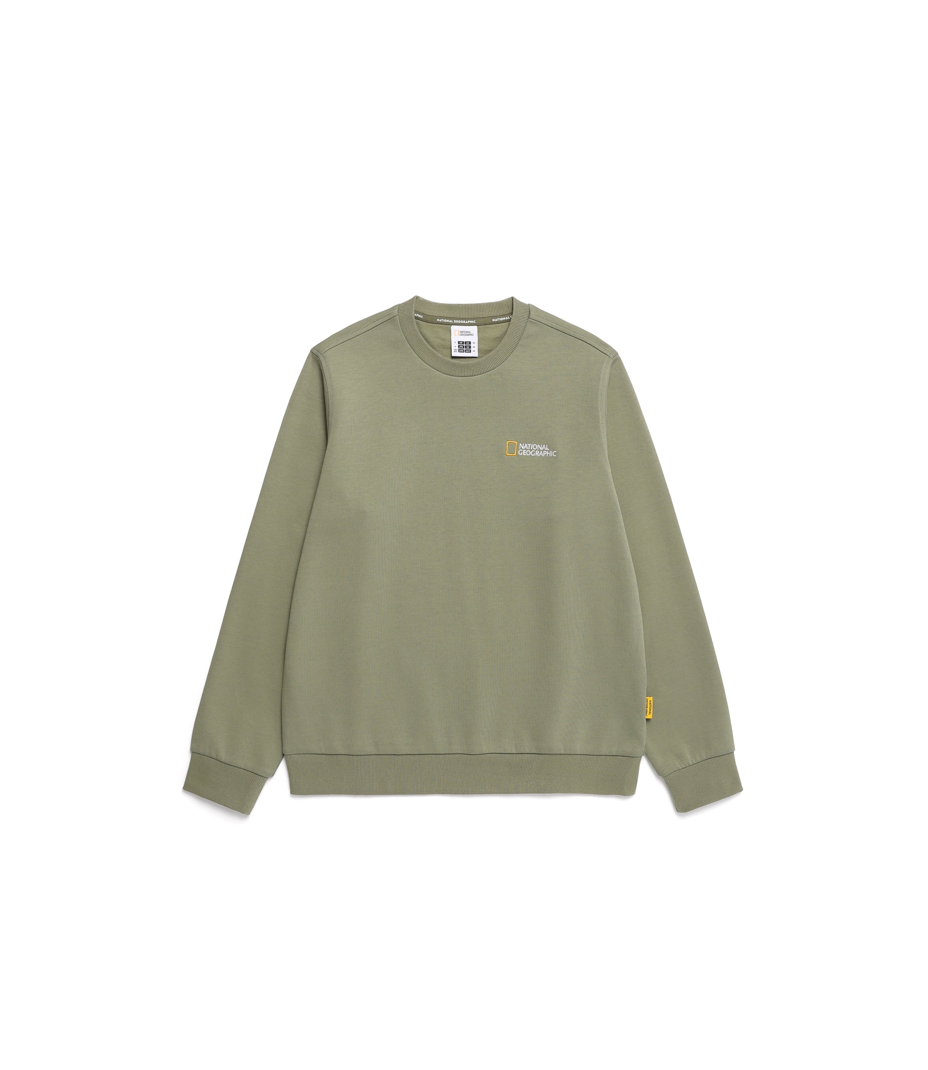 Unisex FOLHAS Small LOGO Sweatshirt<br>LICHEN KHAKI