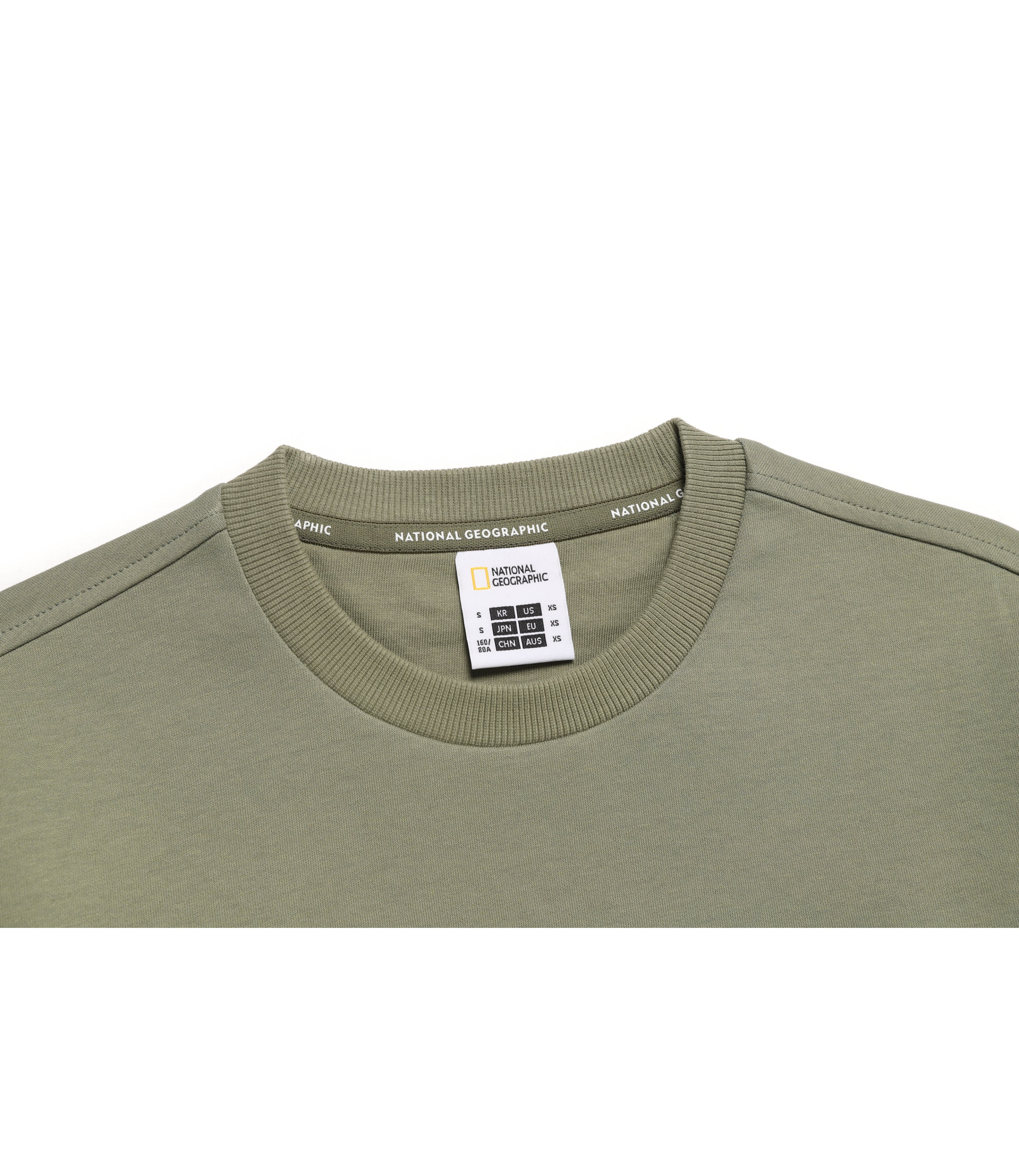 Unisex FOLHAS Small LOGO Sweatshirt<br>LICHEN KHAKI