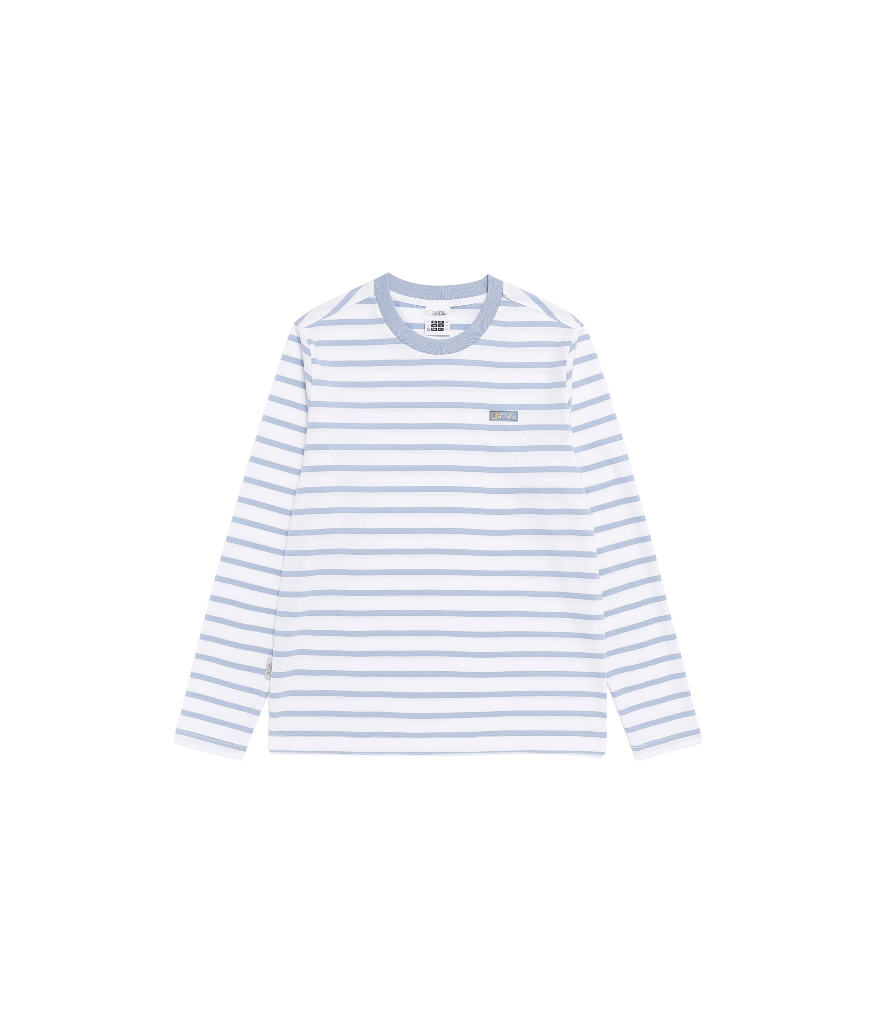 Unisex Stripe Long Sleeve Tee<br>G/BLUE