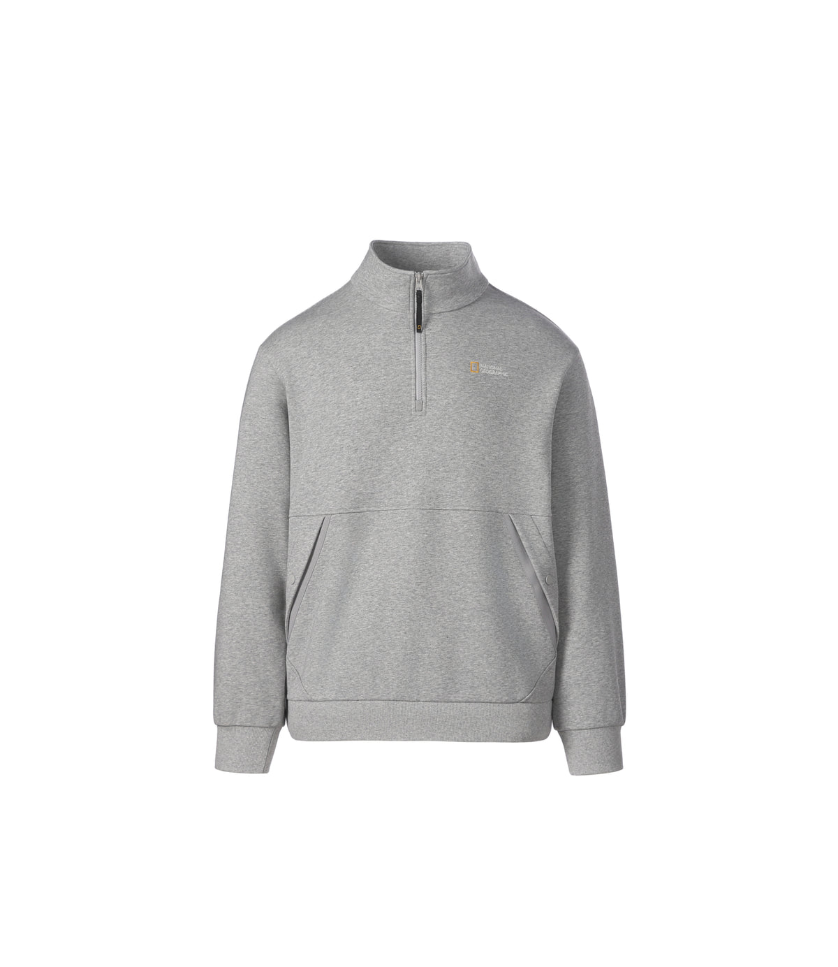 Unisex Fleece Half Zip-Up Sweatshirt<br>M/GREY