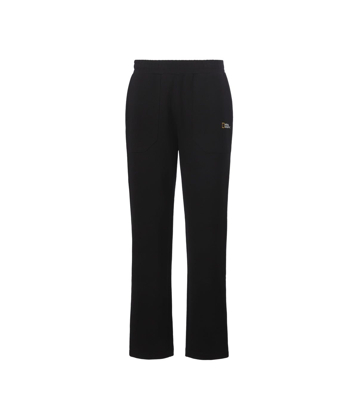 Unisex Regular Fit Straight Sweatpants<br>BLACK