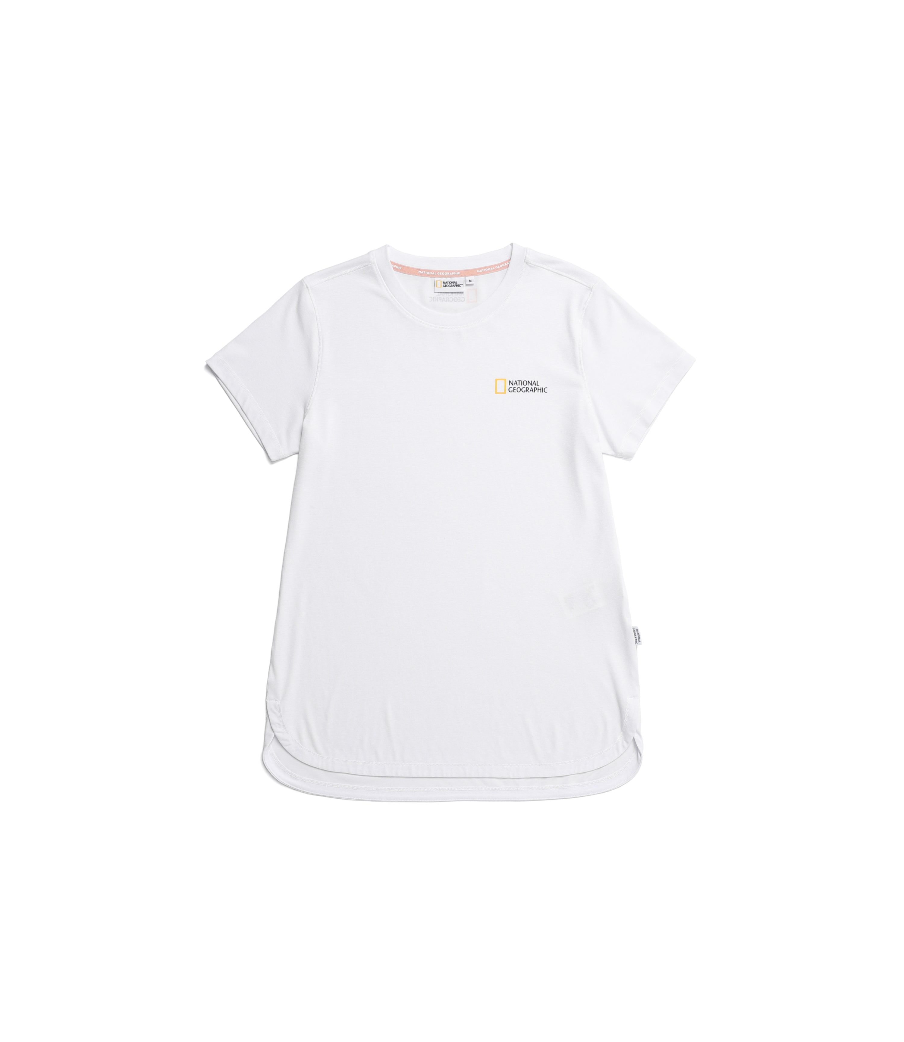 Women's PRAIRIE Small LOGO Short Sleeve Longline Tee<br>WHITE