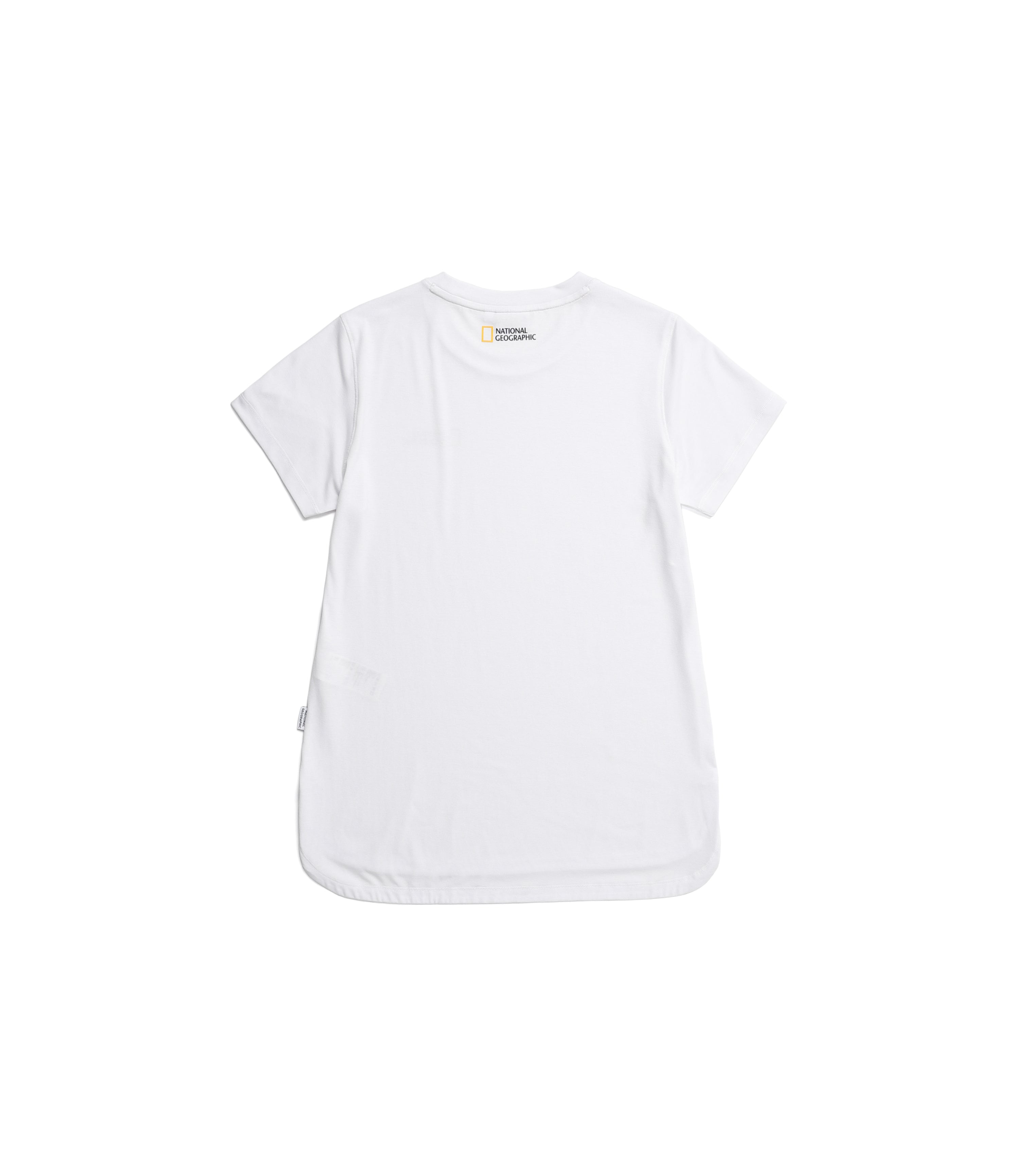 Women's PRAIRIE Small LOGO Short Sleeve Longline Tee<br>WHITE