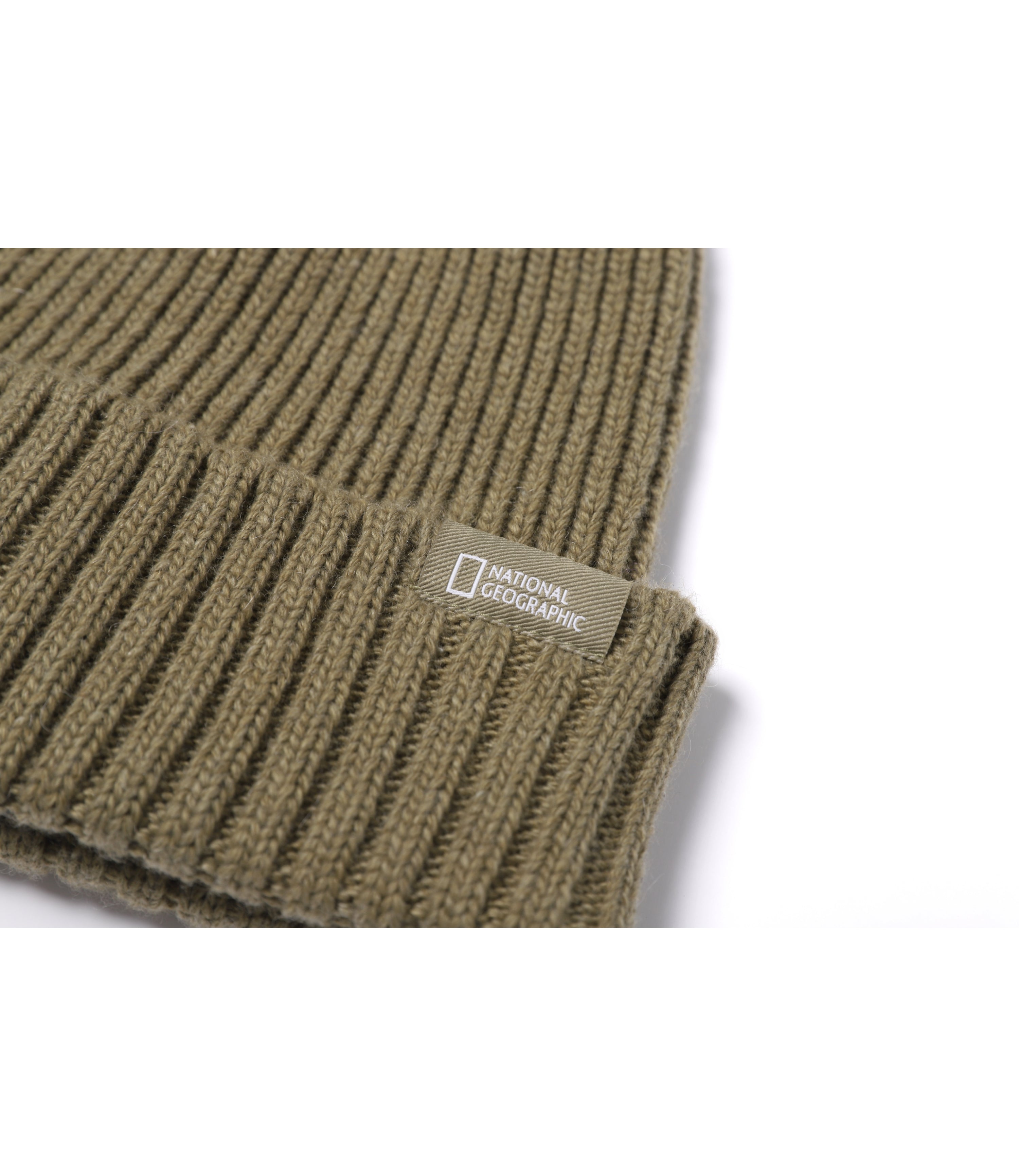 Cashmere Wool Middle Beanie<br>KHAKI