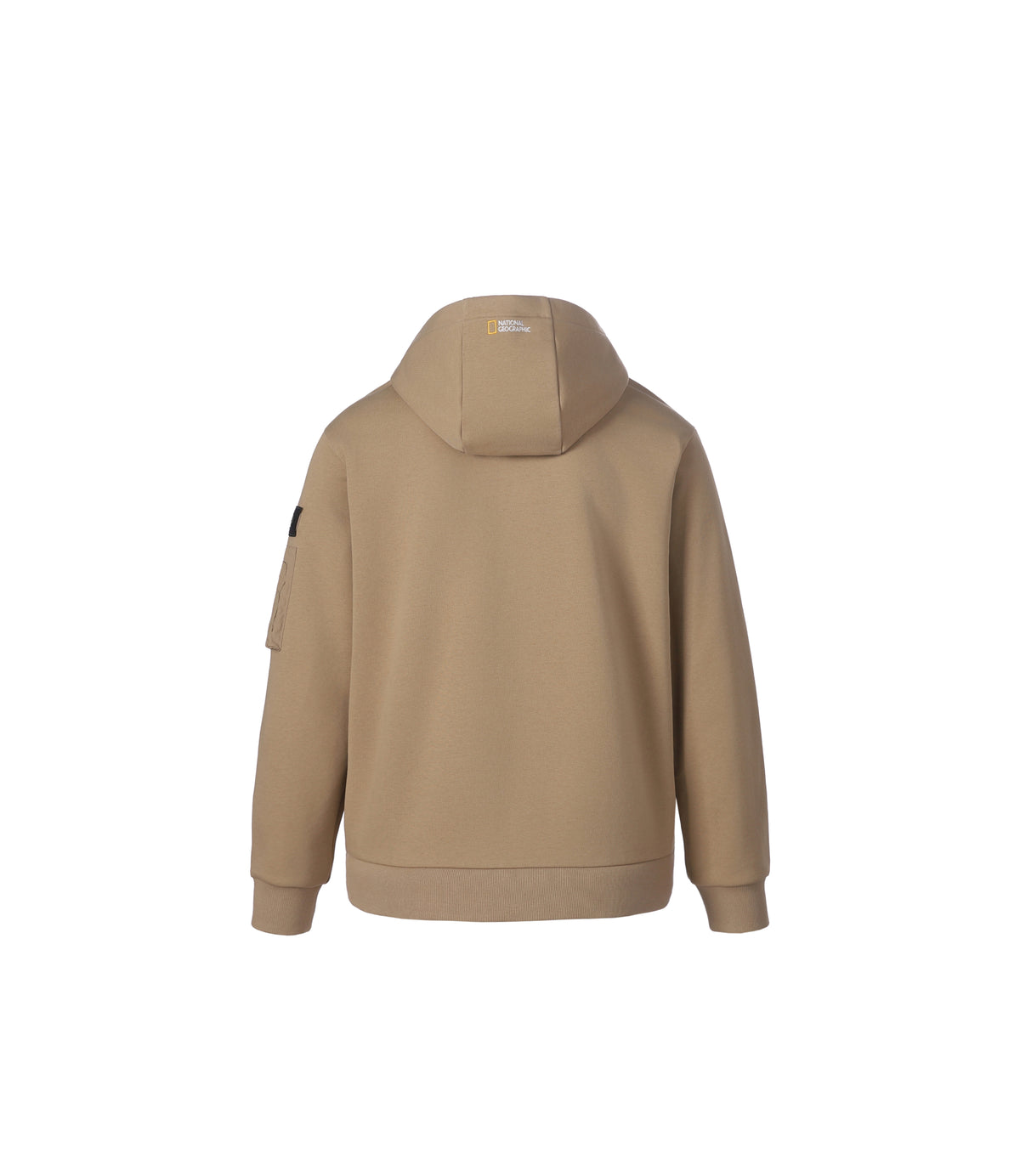Unisex Soulion Sleeve Pocket Basic-Fit Hooded Full Zip-Up<br>NEW BEIGE