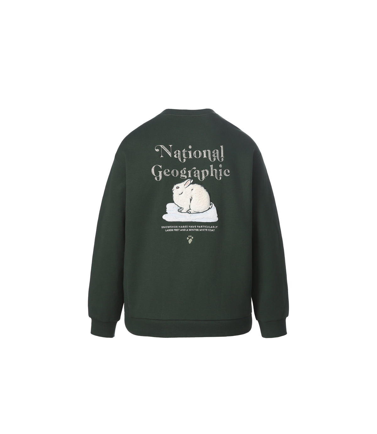 Unisex Animal Graphic Semi-Overfit Sweatshirt<br>DEEP GREEN