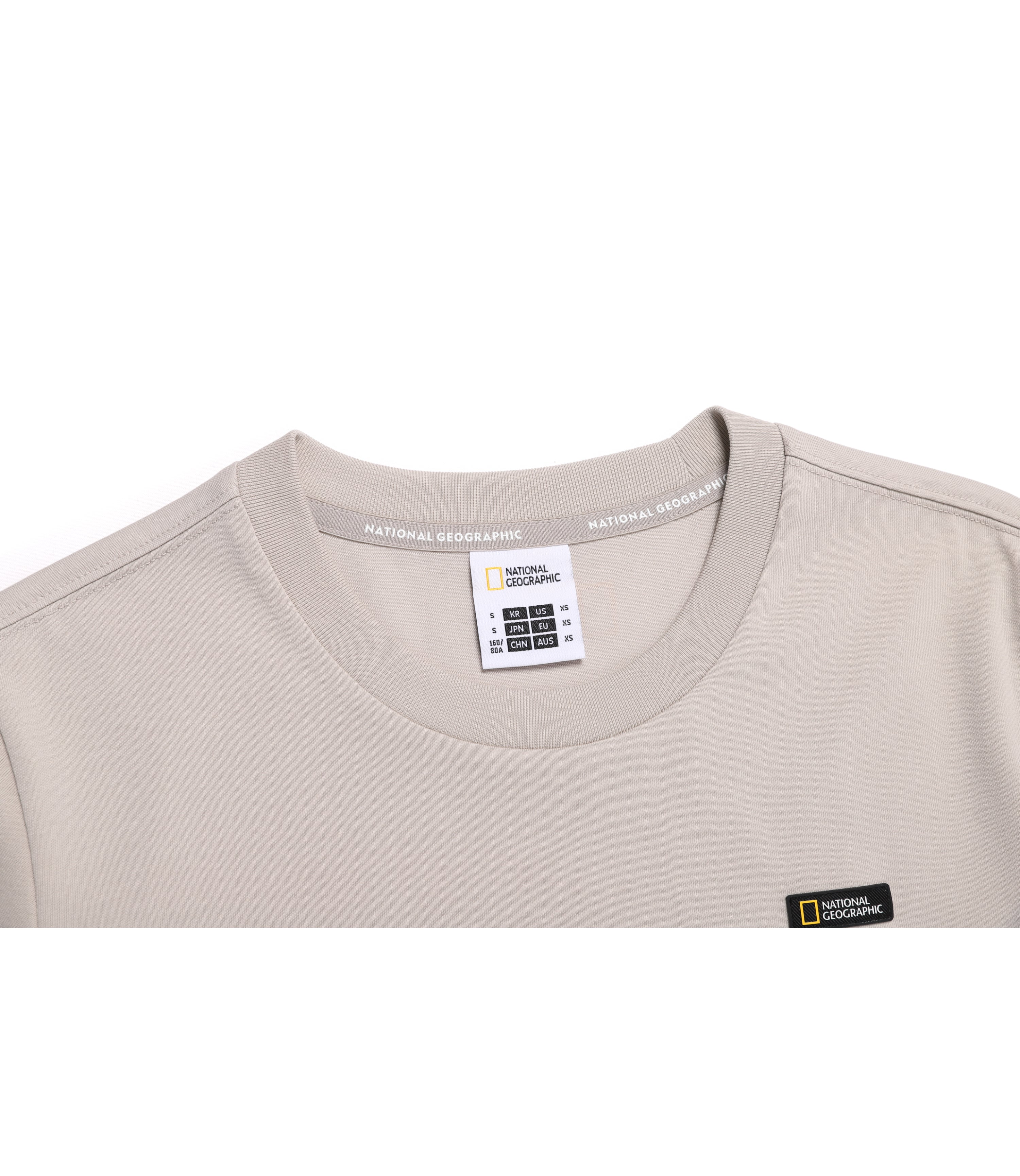 Unisex NEODY Small Logo Basic Fit Short Sleeve Tee<br>MOURNING BEIGE