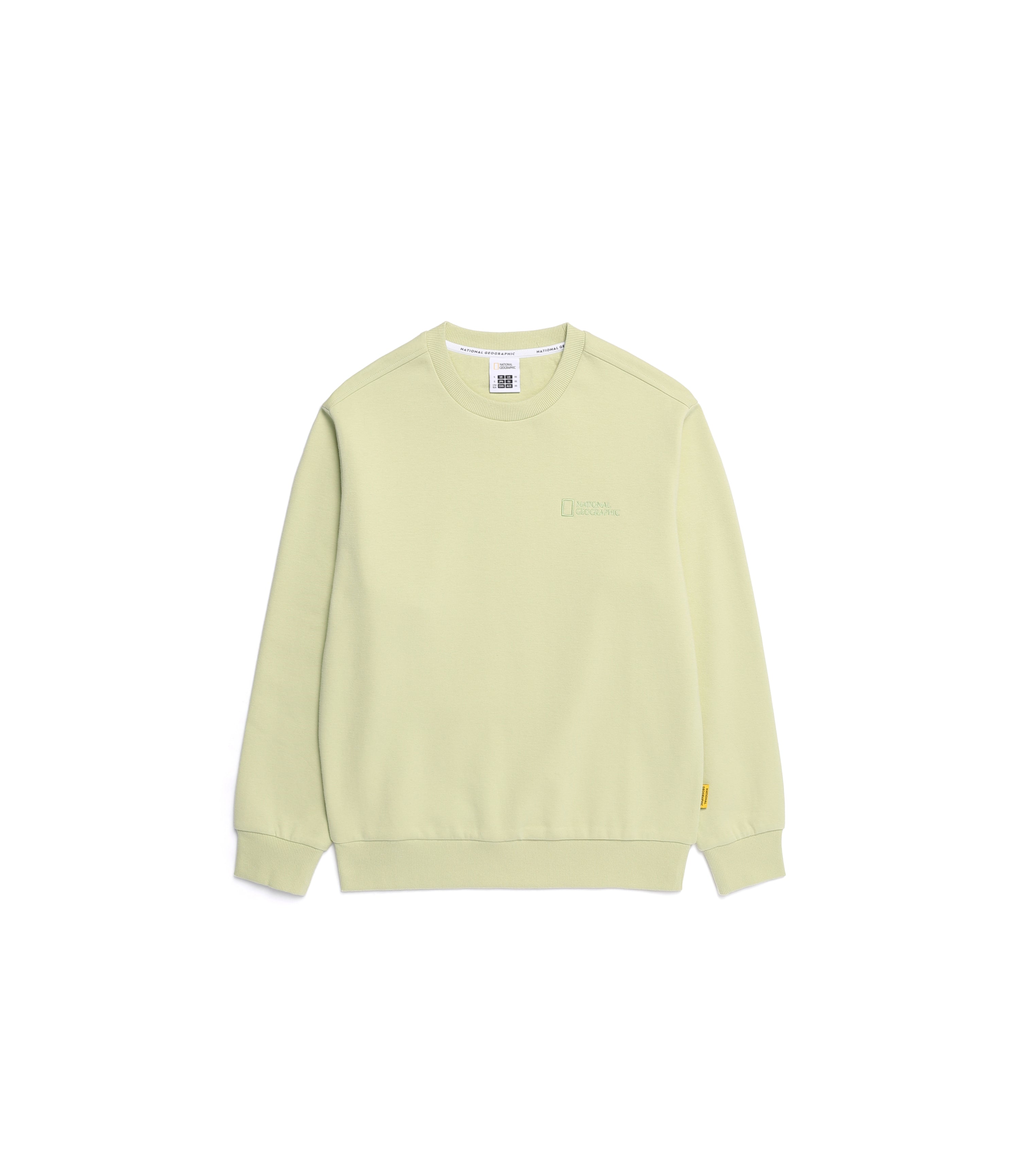 Unisex FOLHAS Small Logo Basic Fit Sweatshirt<br>L/GREEN