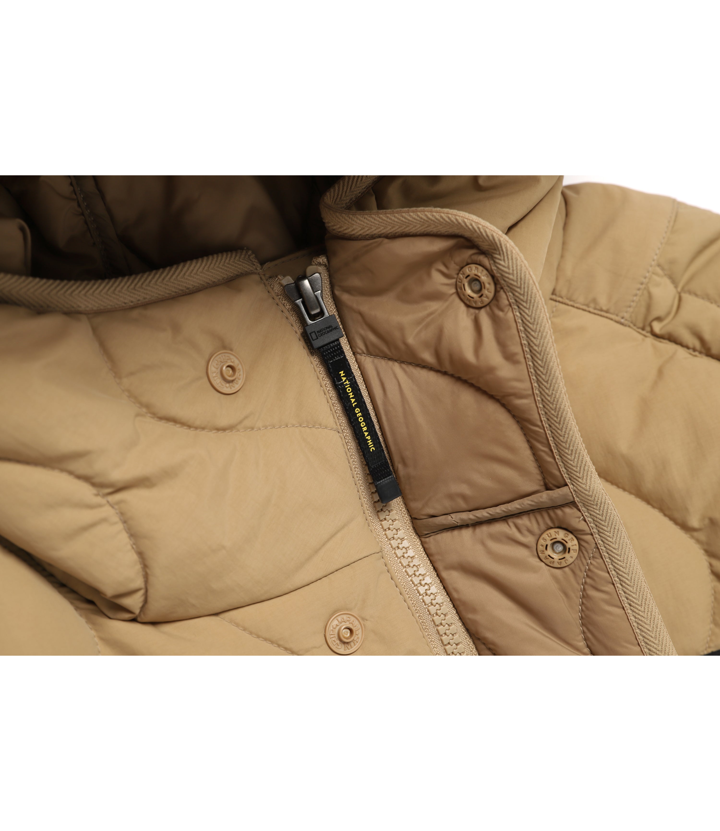 Unisex ORYX Quilted Hoodie Jacket<br>TAN