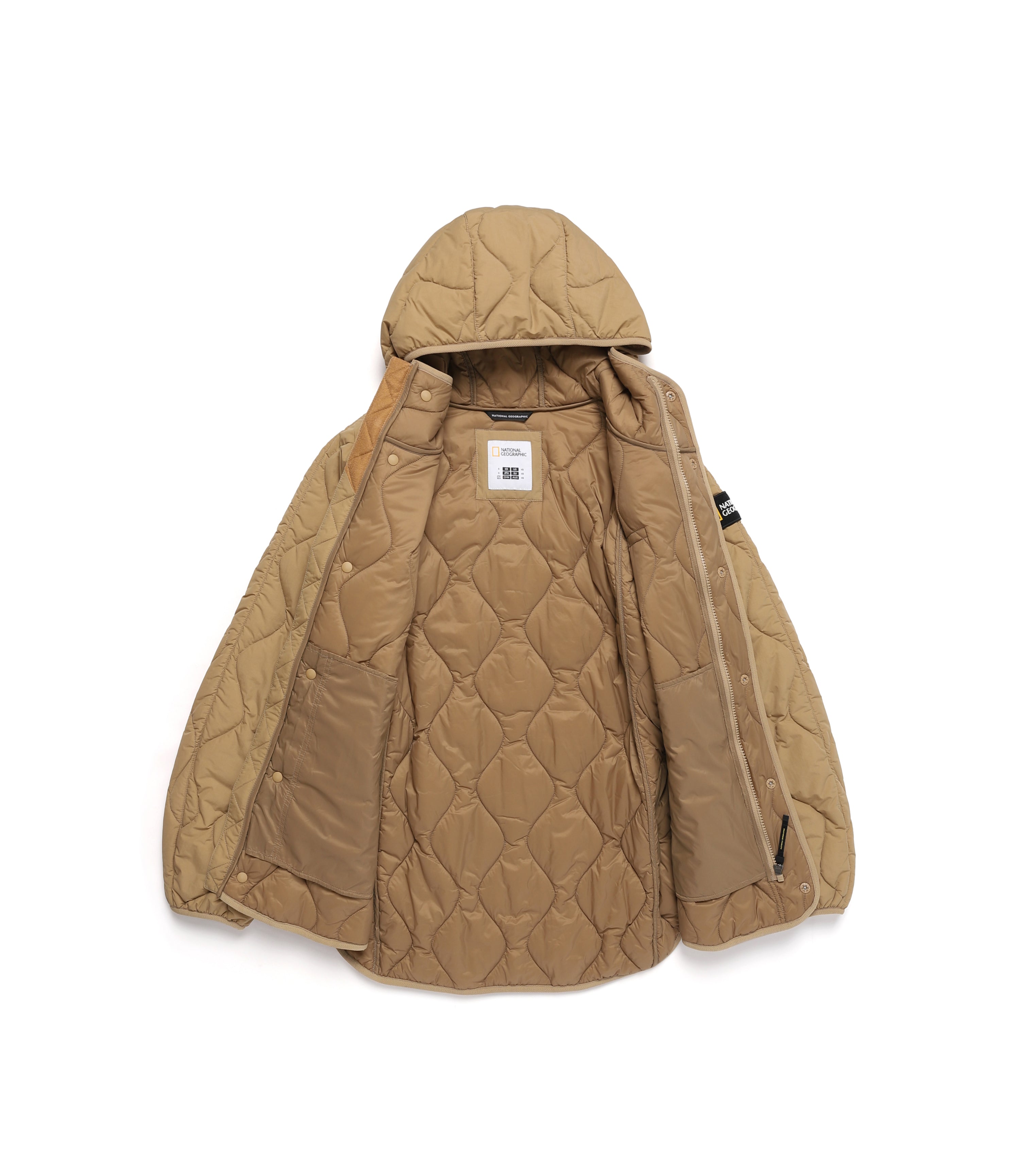 Unisex ORYX Quilted Hoodie Jacket<br>TAN