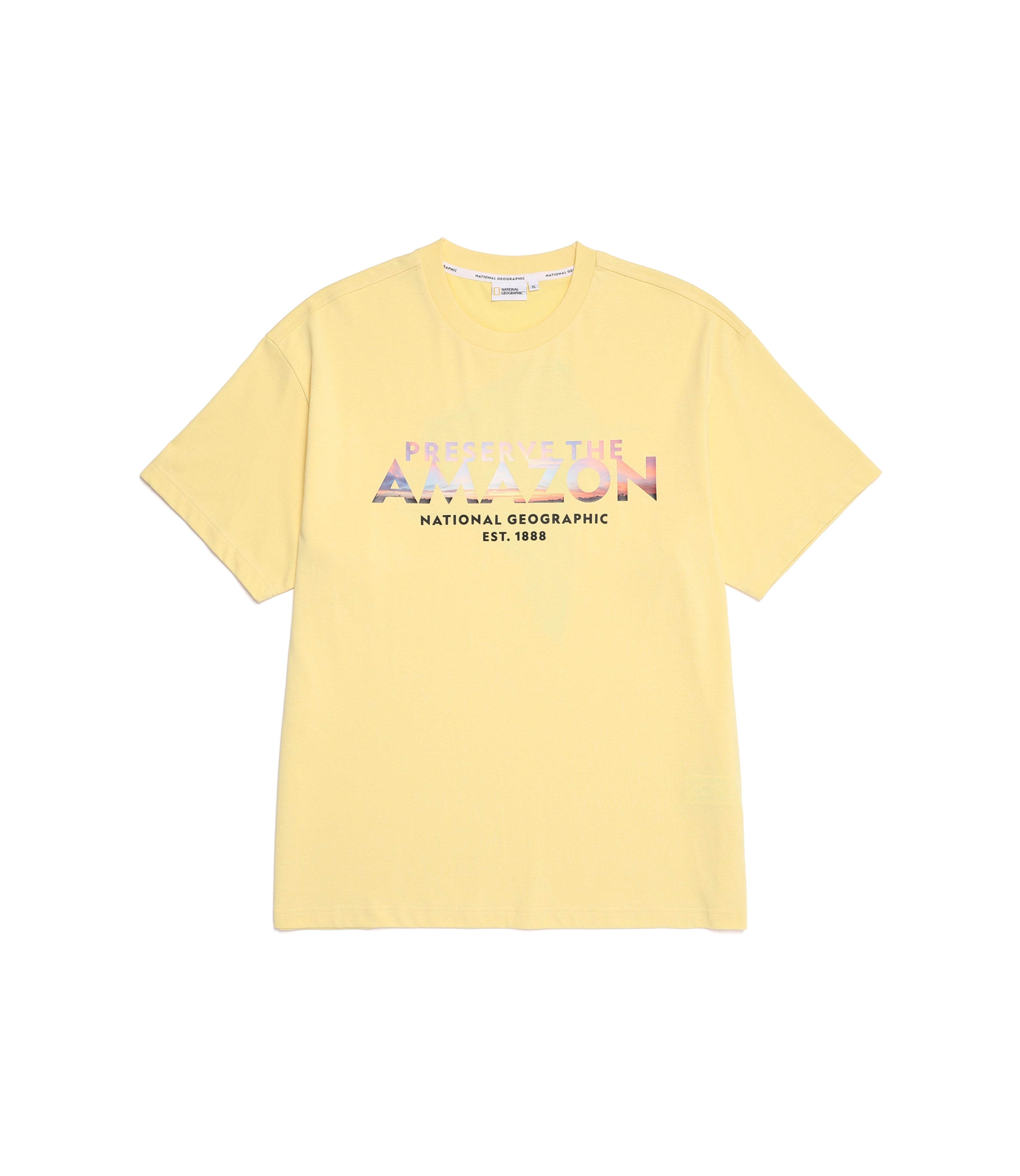 Unisex RAIN FOREST Graphic Short Sleeve Tee<br>LEMON