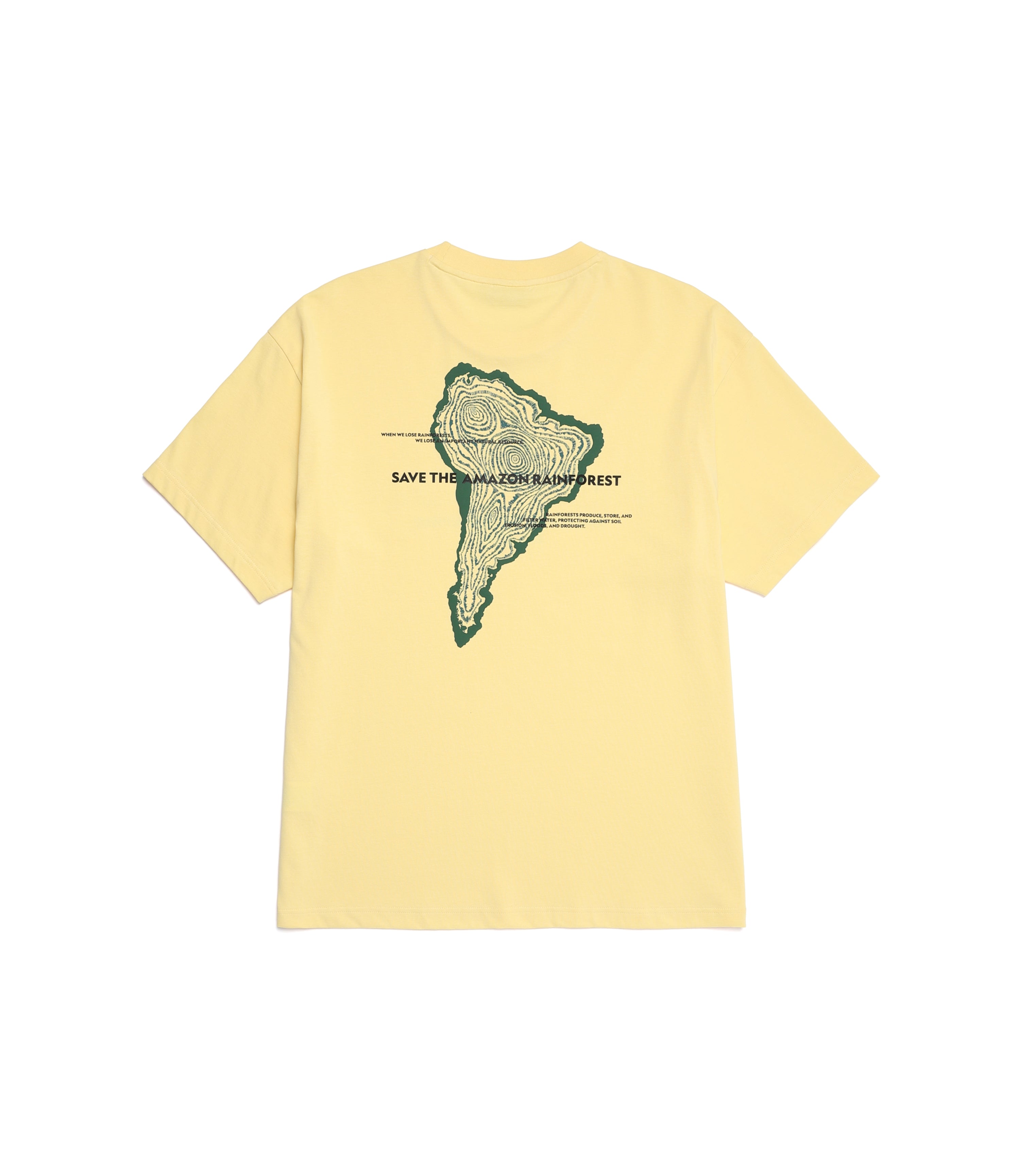 Unisex RAIN FOREST Graphic Short Sleeve Tee<br>LEMON