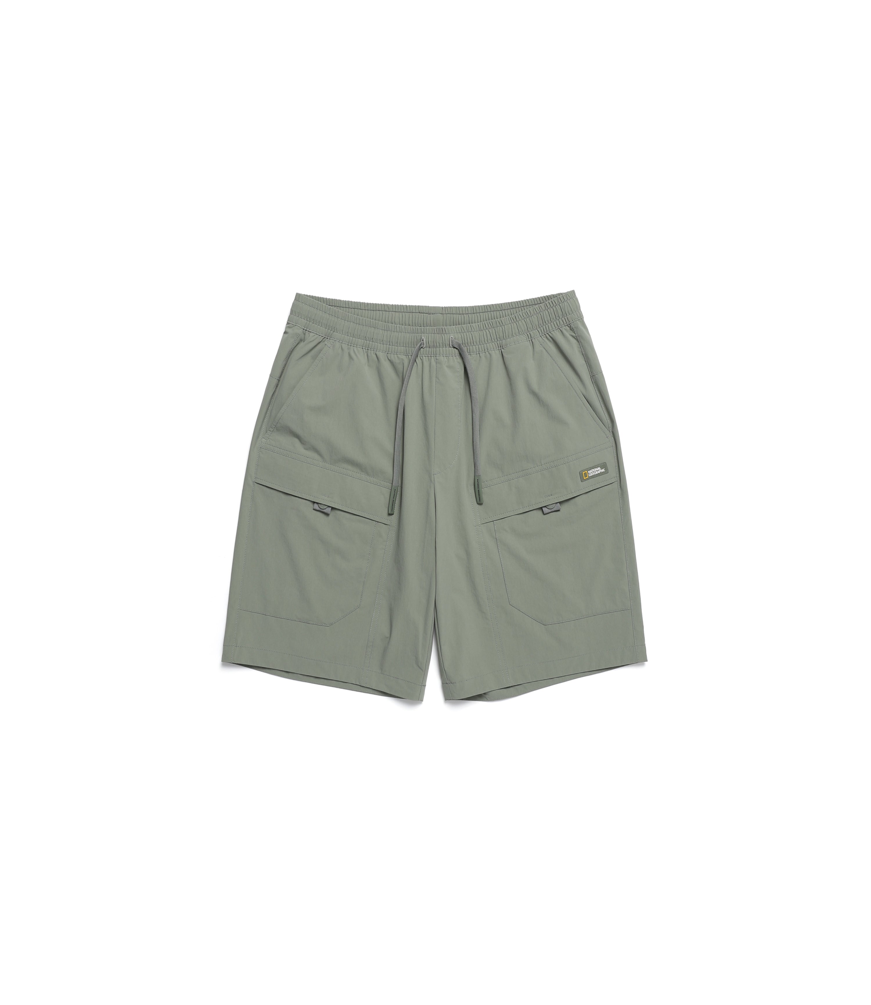 Unisex ADELIE Lightweight Woven Stretch Cargo Short Pants<br>LICHEN KHAKI