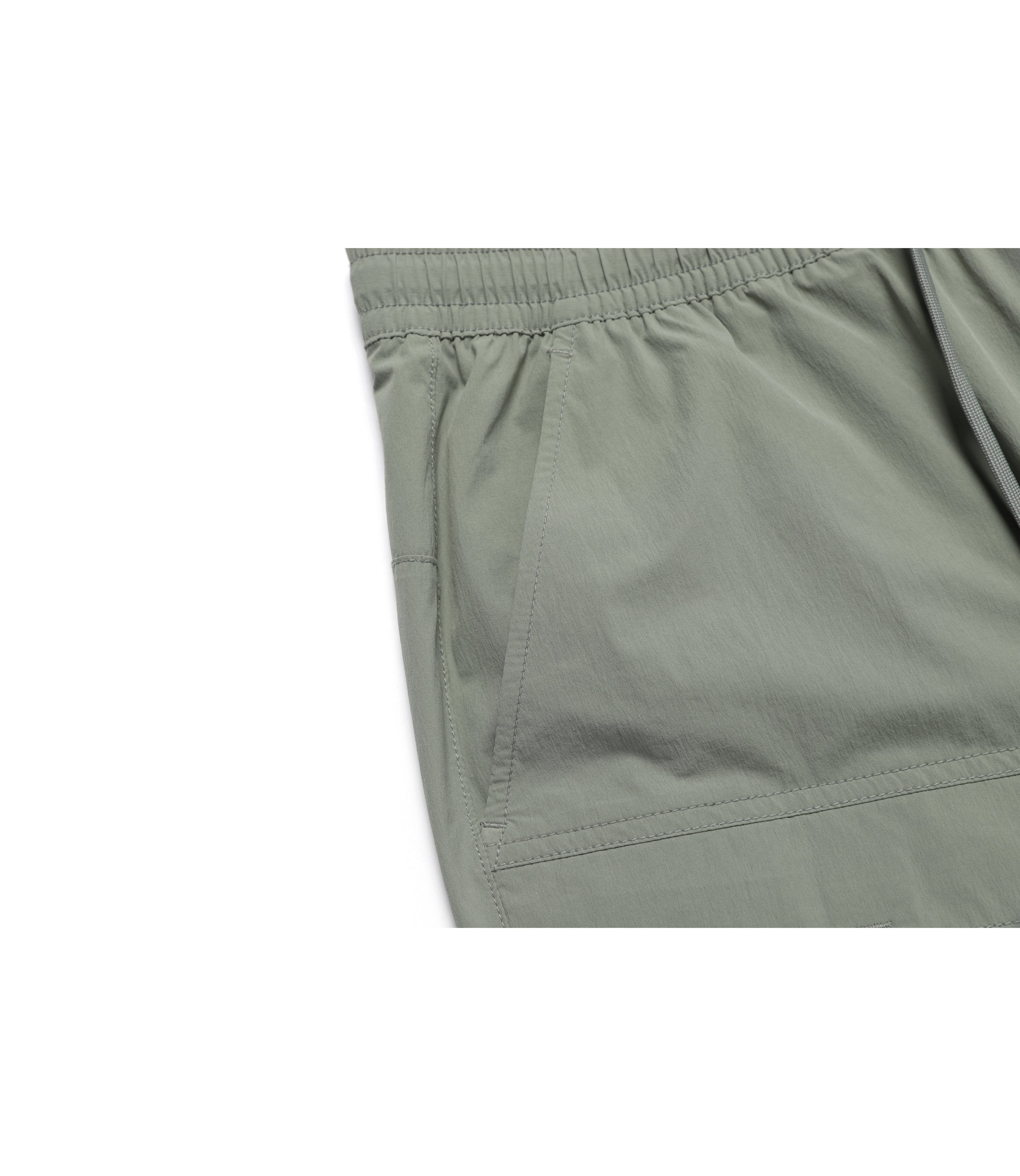 Unisex ADELIE Lightweight Woven Stretch Cargo Short Pants<br>LICHEN KHAKI