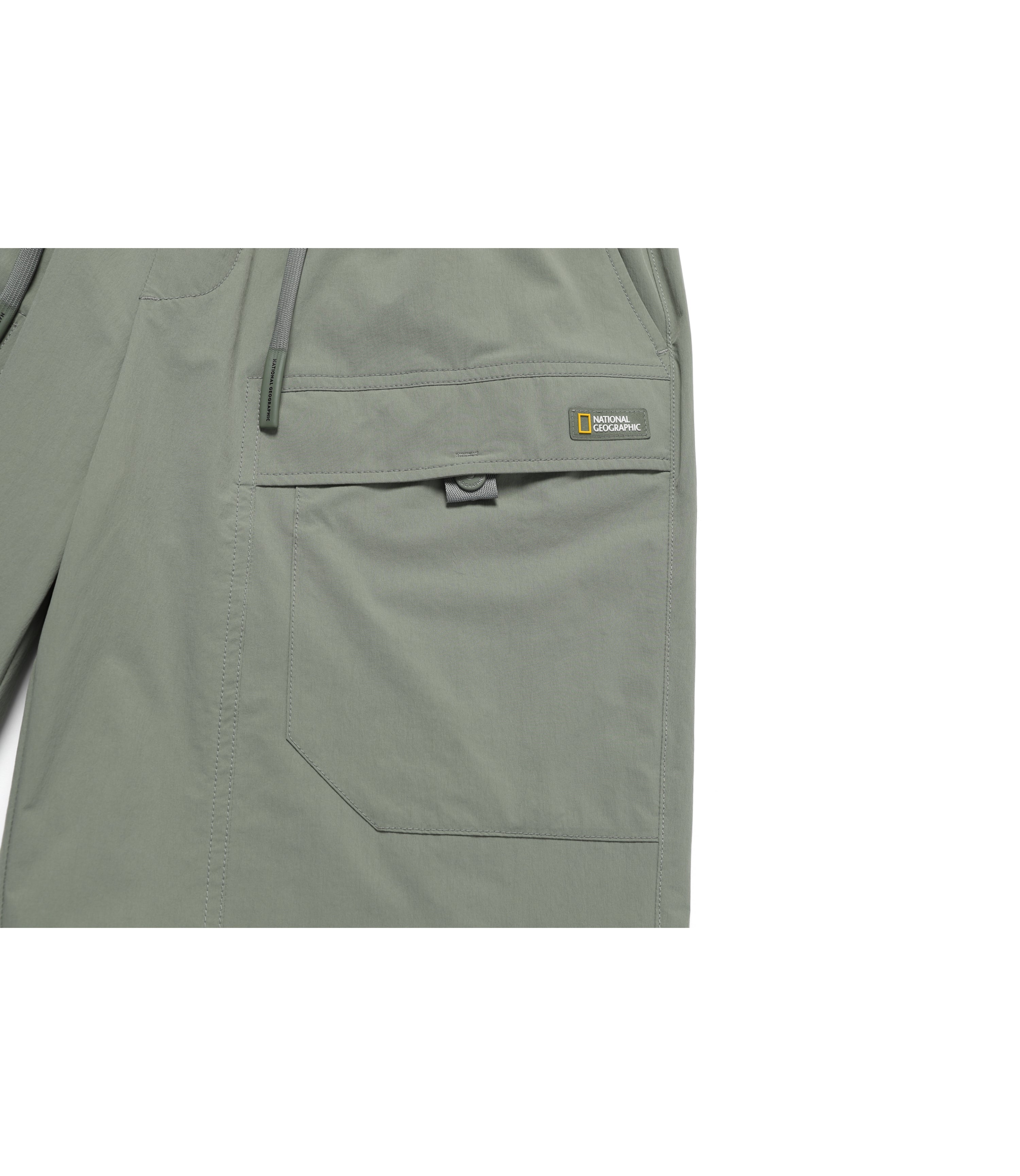 Unisex ADELIE Lightweight Woven Stretch Cargo Short Pants<br>LICHEN KHAKI