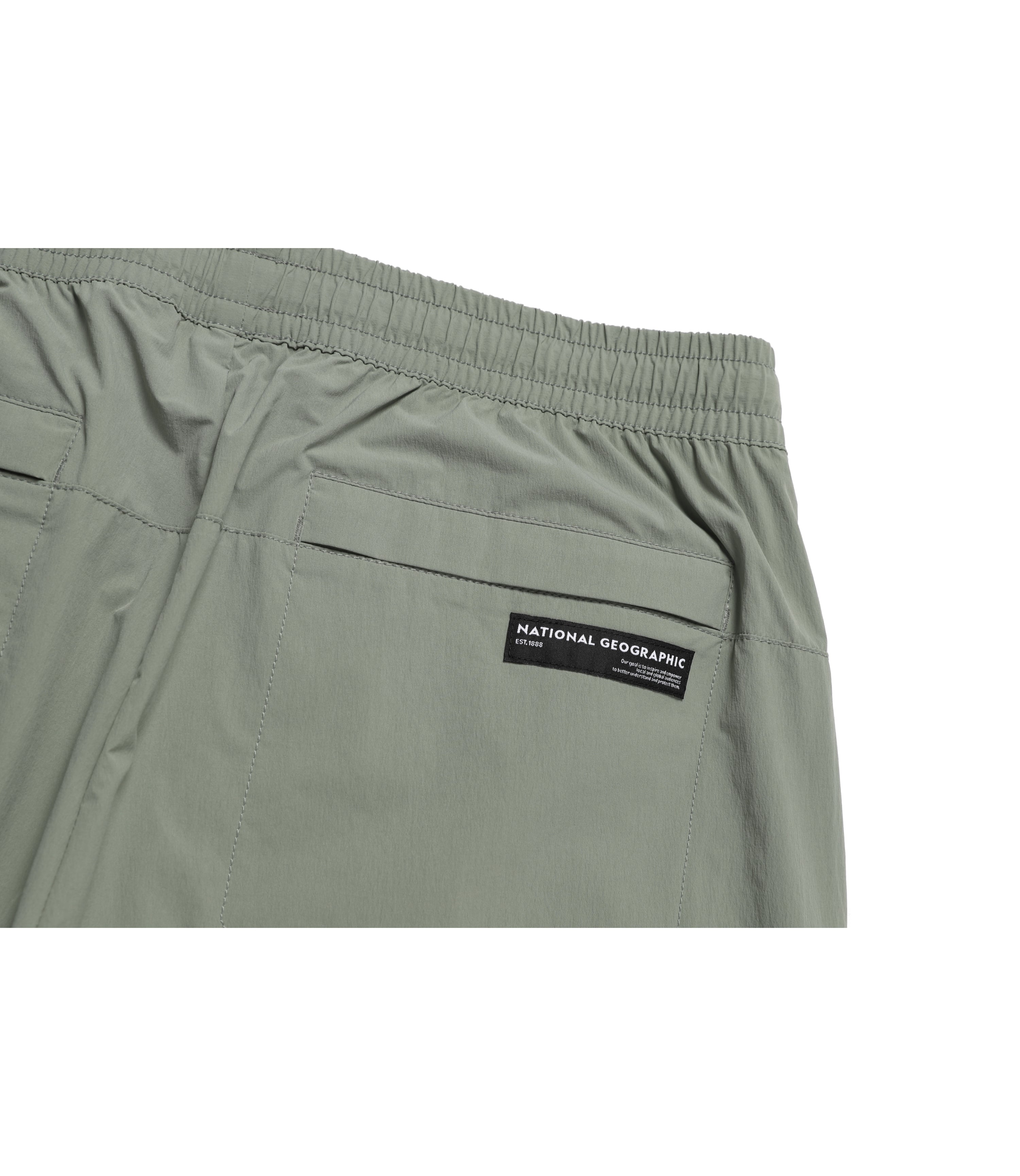 Unisex ADELIE Lightweight Woven Stretch Cargo Short Pants<br>LICHEN KHAKI