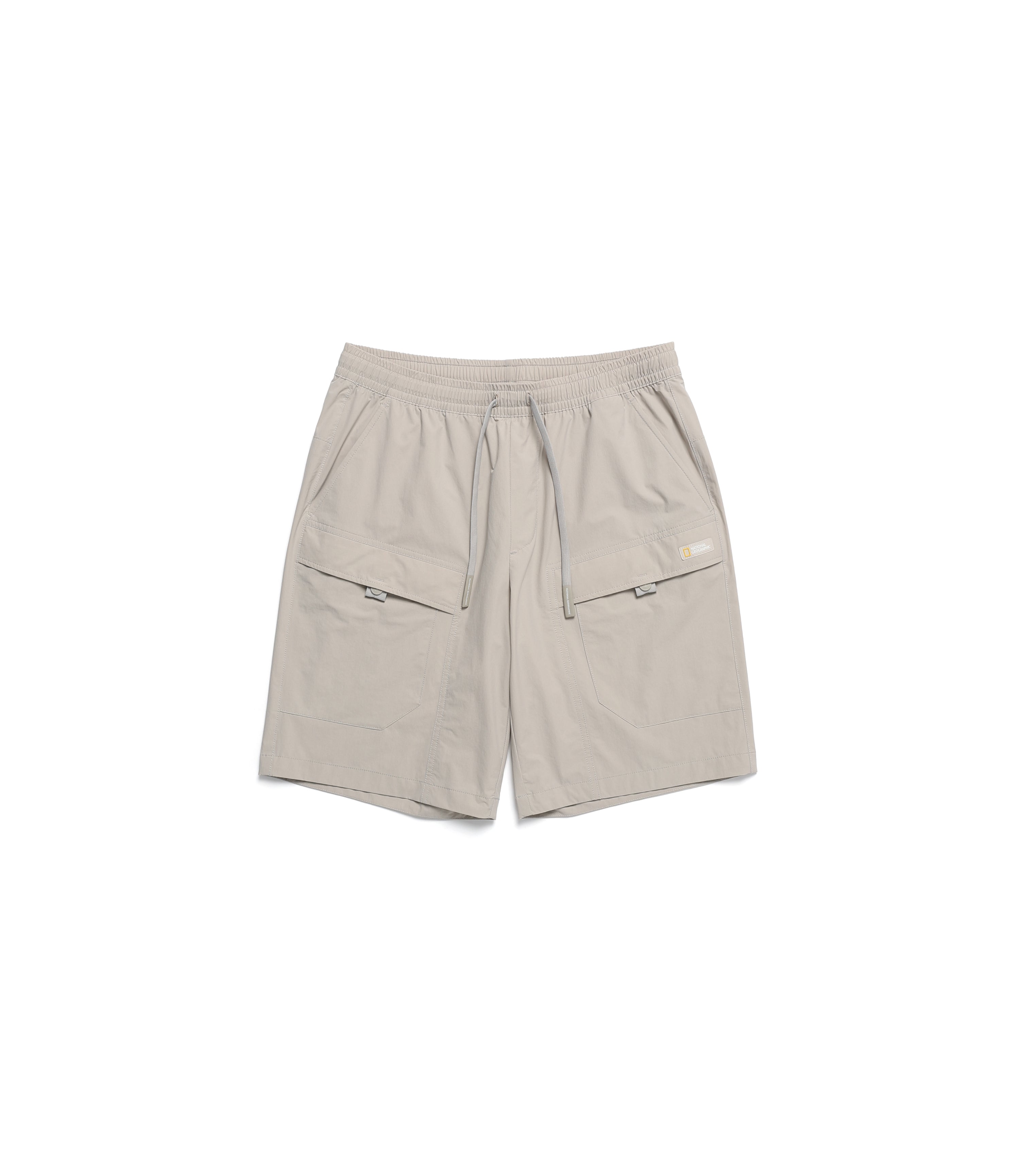 Unisex ADELIE Lightweight Woven Stretch Cargo Short Pants<br>MOURNING BEIGE