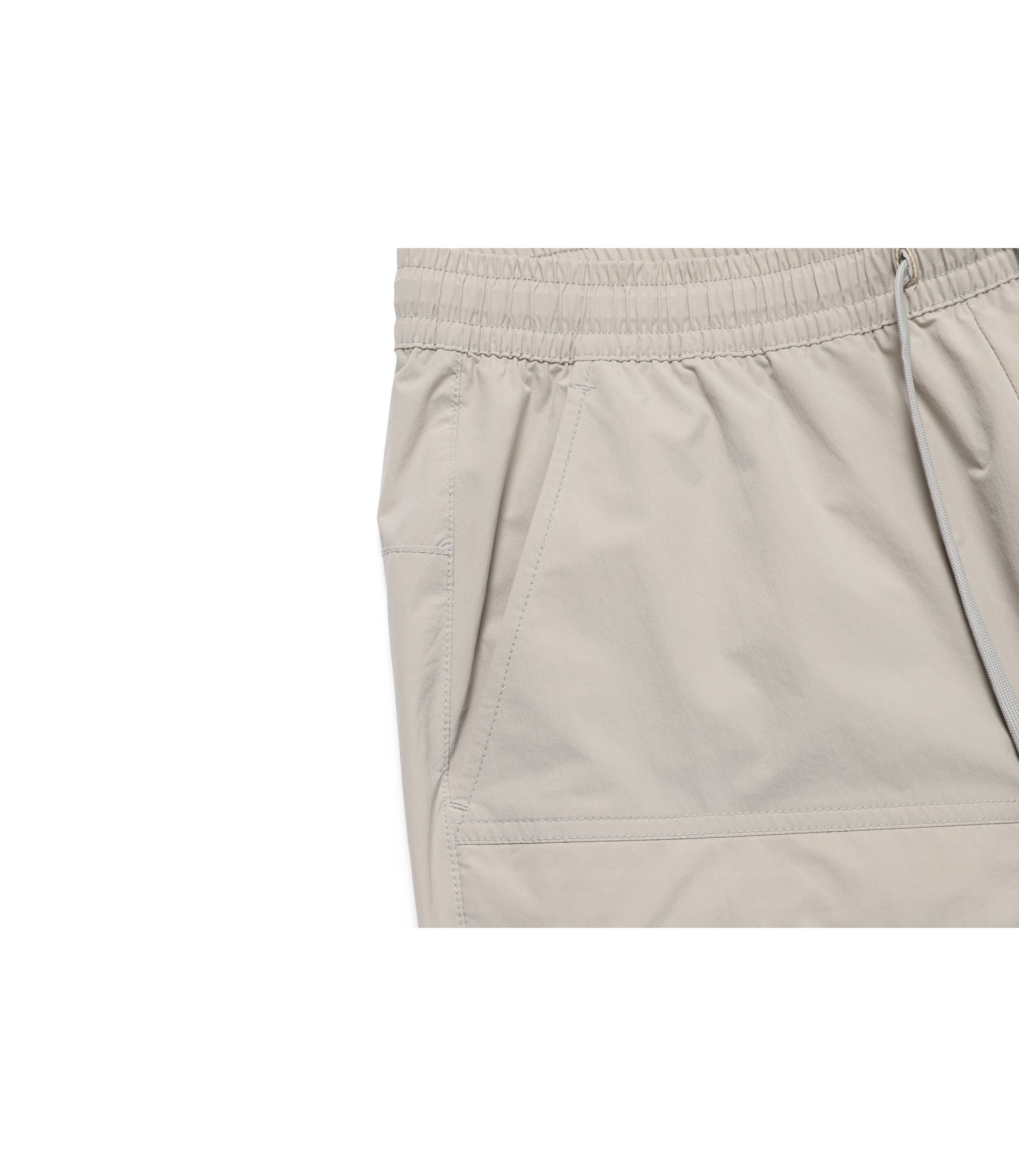 Unisex ADELIE Lightweight Woven Stretch Cargo Short Pants<br>MOURNING BEIGE