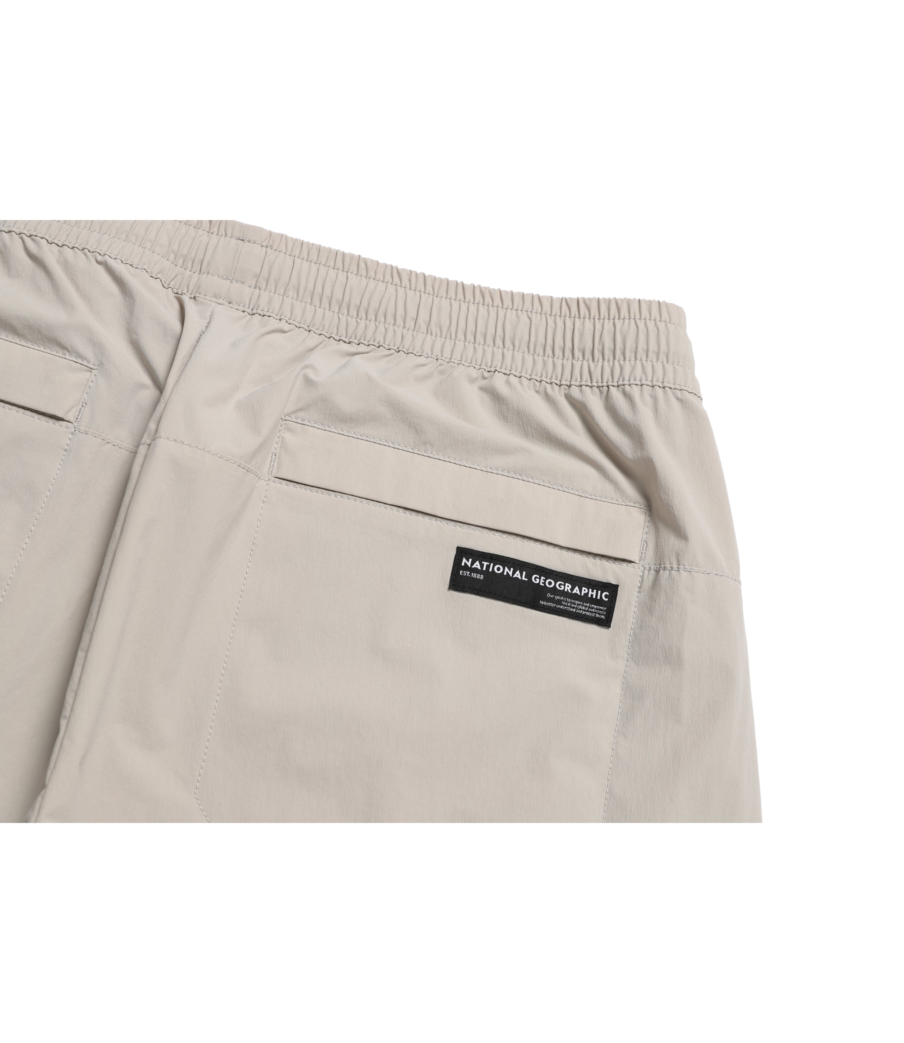 Unisex ADELIE Lightweight Woven Stretch Cargo Short Pants<br>MOURNING BEIGE