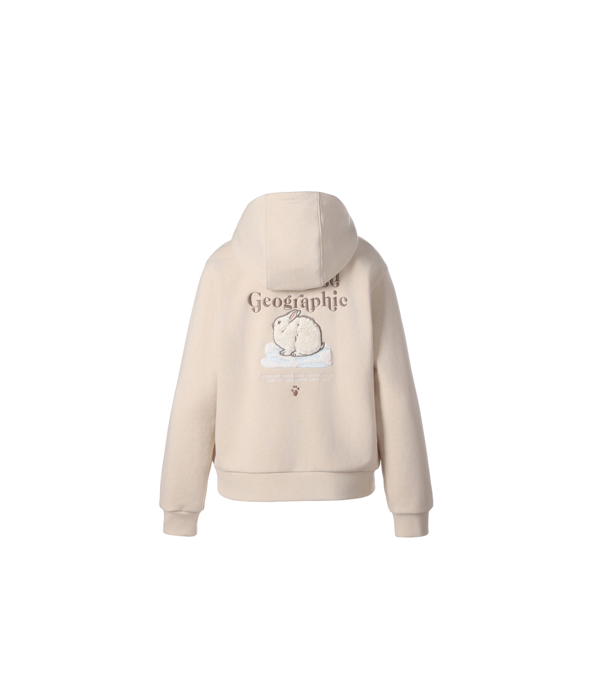 Women's Denim-Like Full Zip-Up Hoodie<br>SILVER BIRCH