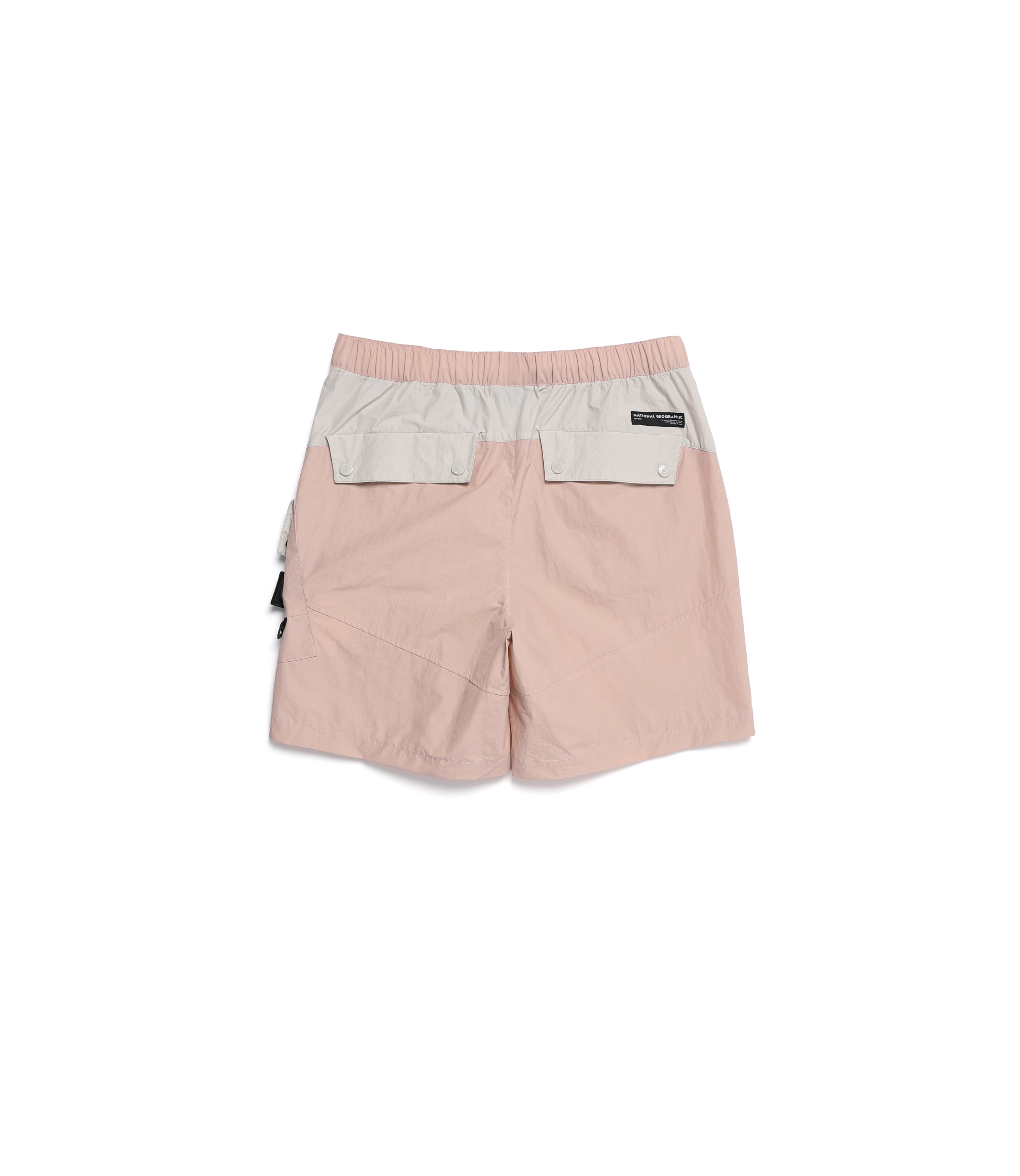 Unisex Woven Anorak Pocket Short Pants<br>SILVER PINK