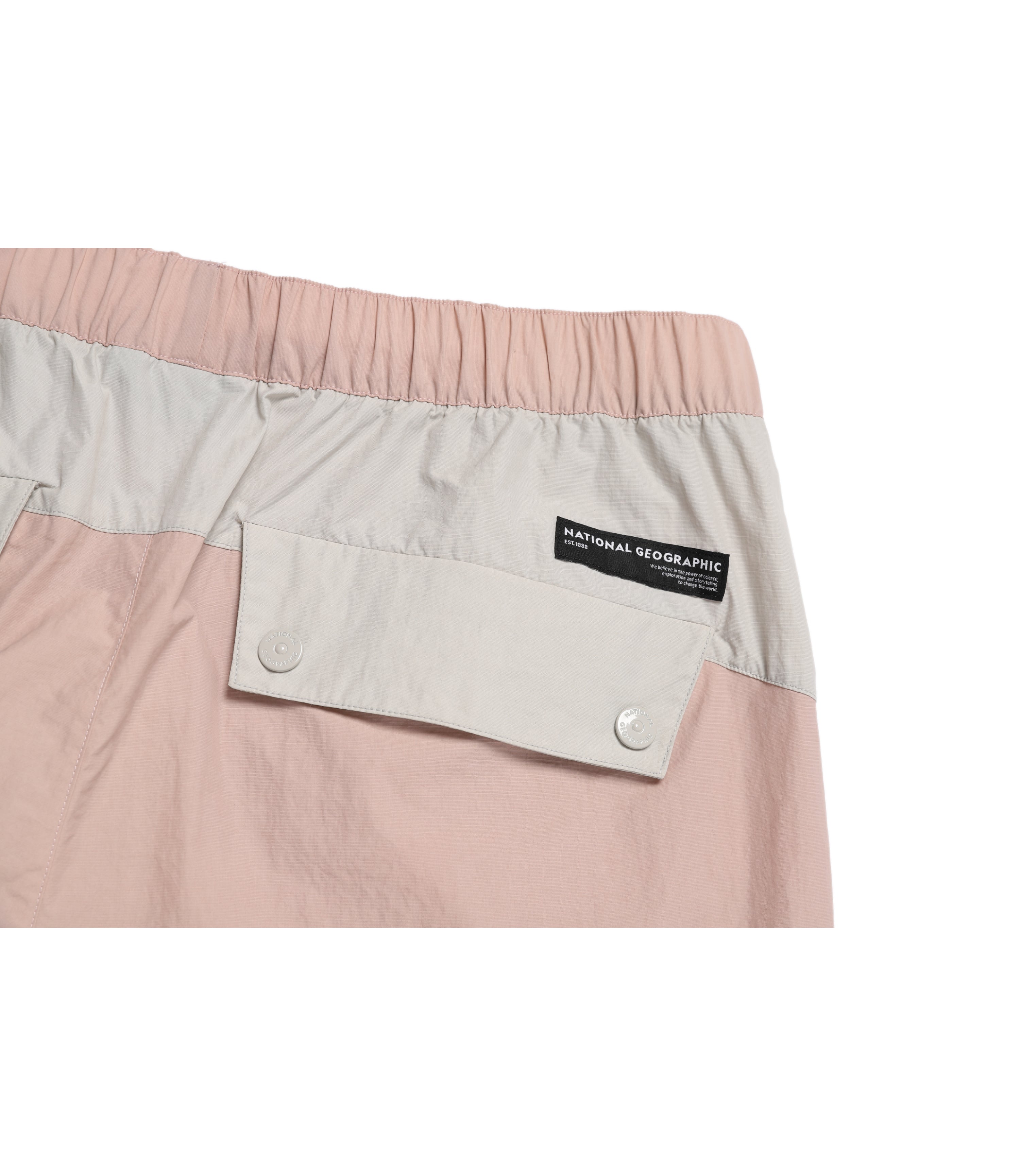 Unisex Woven Anorak Pocket Short Pants<br>SILVER PINK