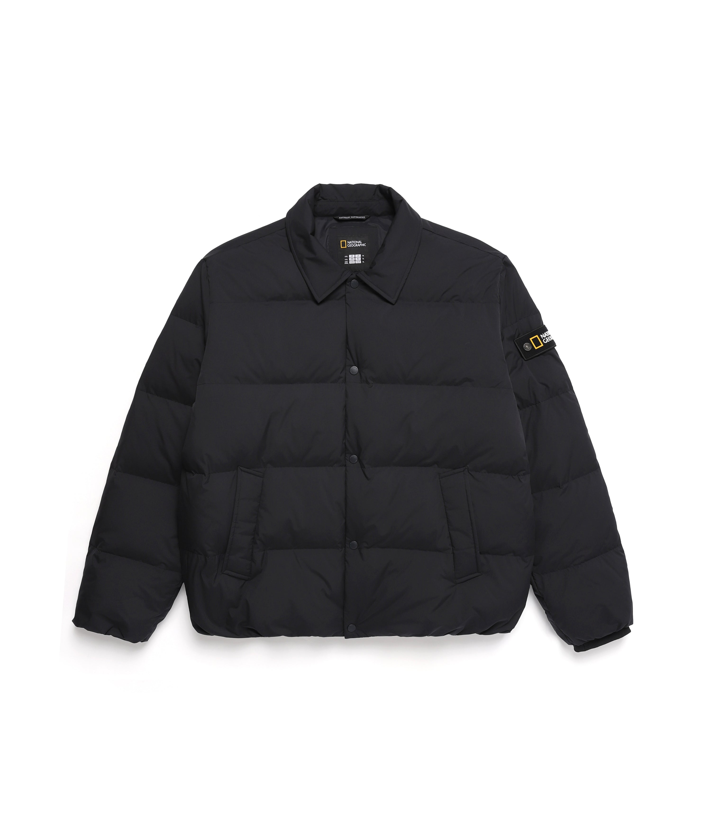 Men's Collared Light Goose Down Jacket<br>NAVY