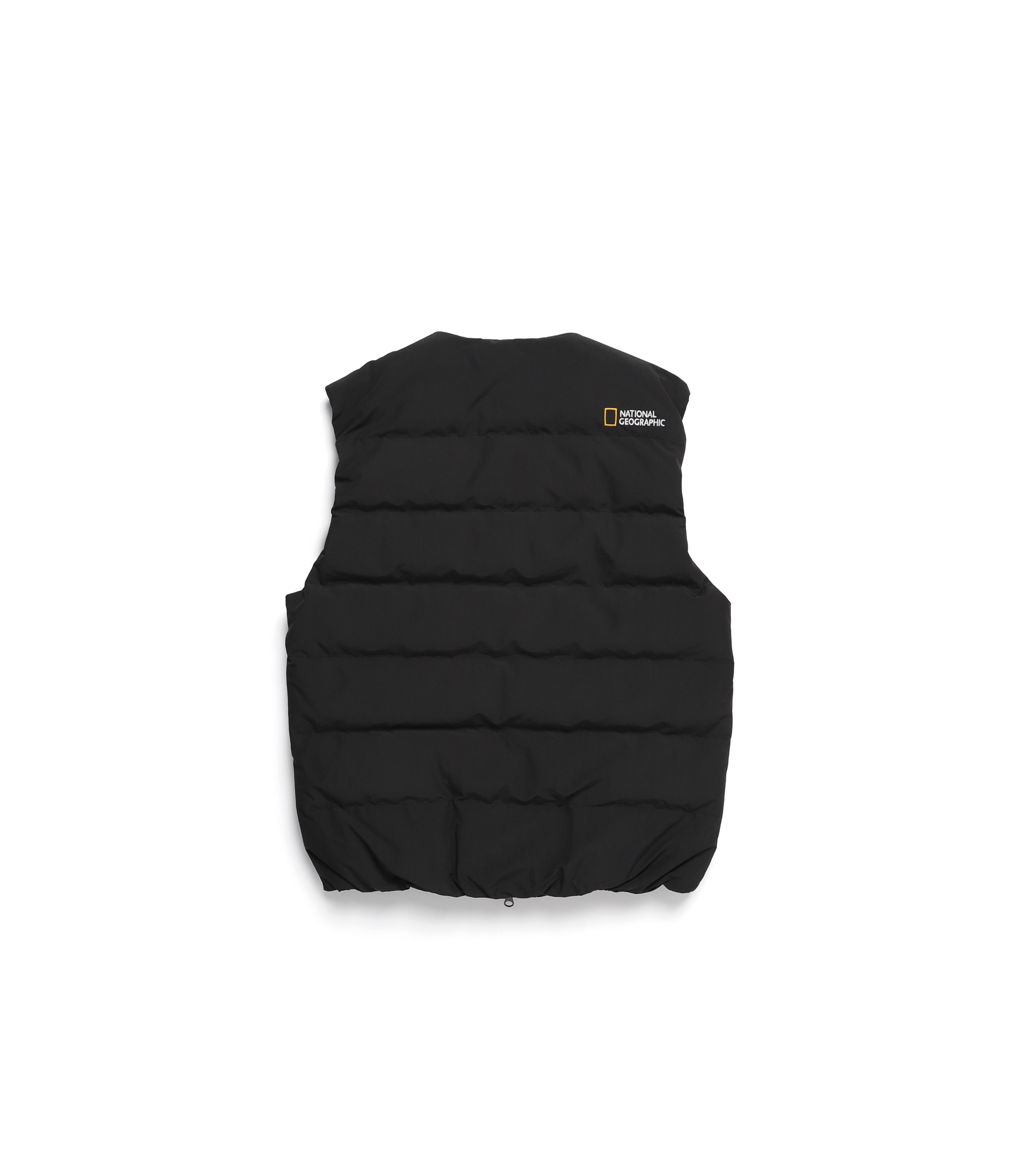 Unisex Heron U-Neck Light Goose Down Vest<br>CARBON BLACK