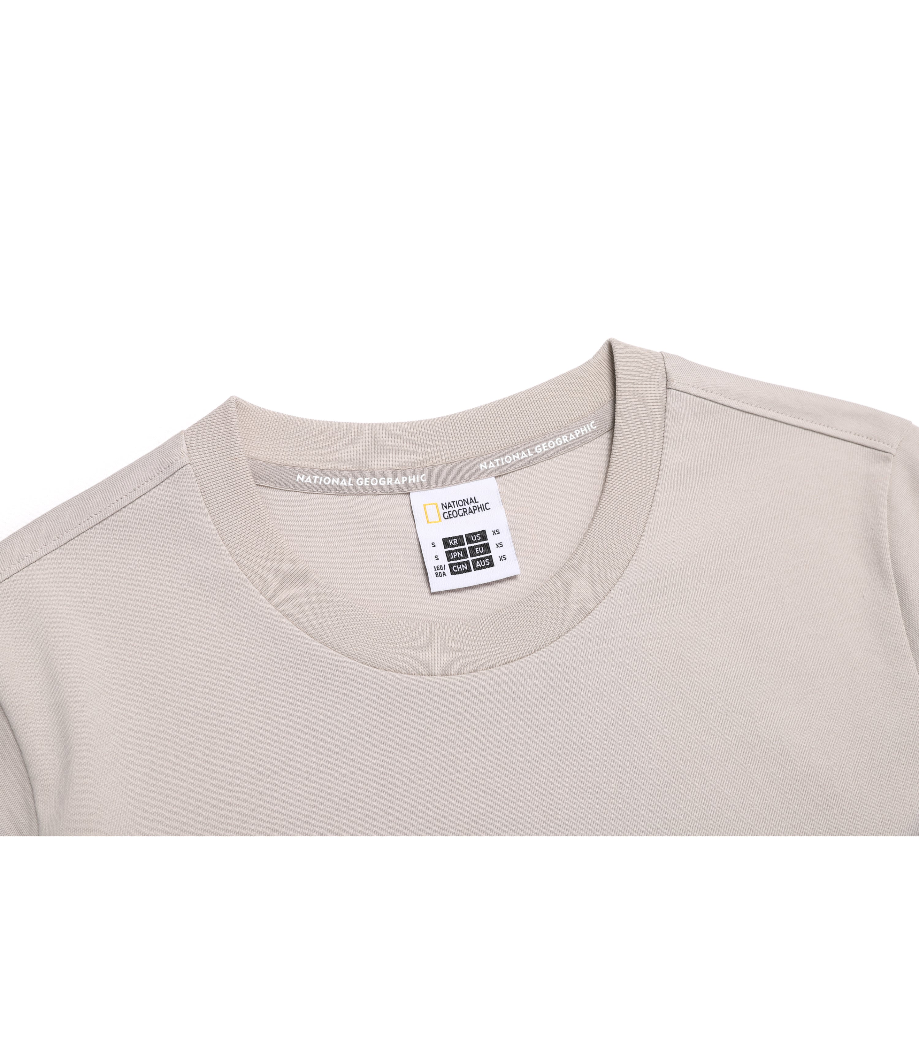 Unisex NEODY Big Logo Basic Fit Short Sleeve Tee<br>MOURNING BEIGE