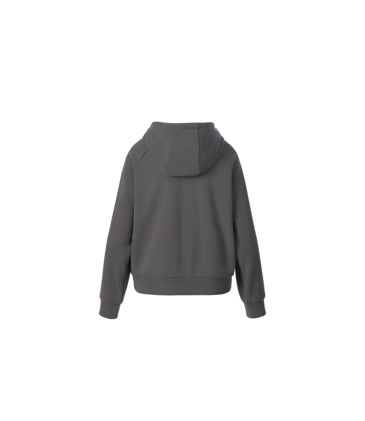 Women's Fabric-Mix Zip-Up Hoodie<br>IRON GREY