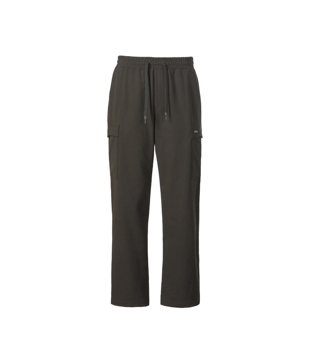Unisex ARCHELON Double-Warm Brushed Woven Regular Fit Straight Cargo Pants<br>CHARCOAL KHAKI