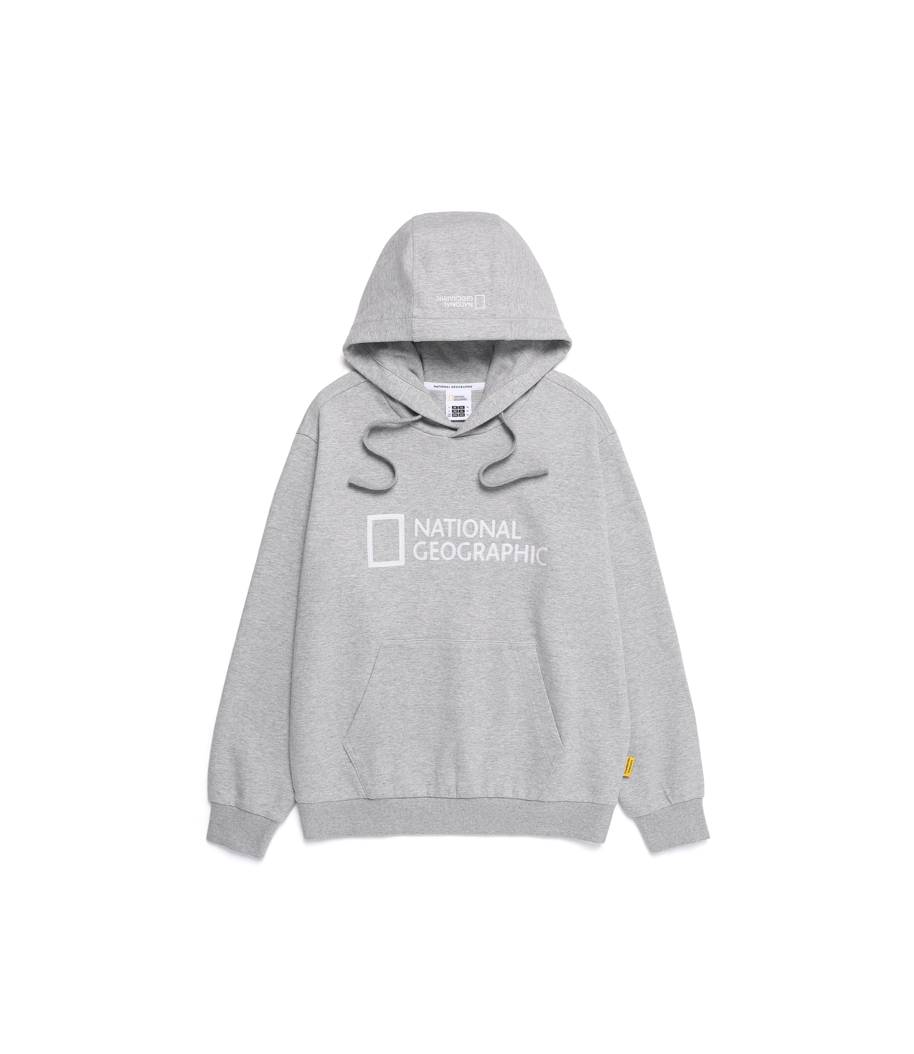 Unisex FOLHAS Big Logo Basic Fit Hoody<br>M/GREY