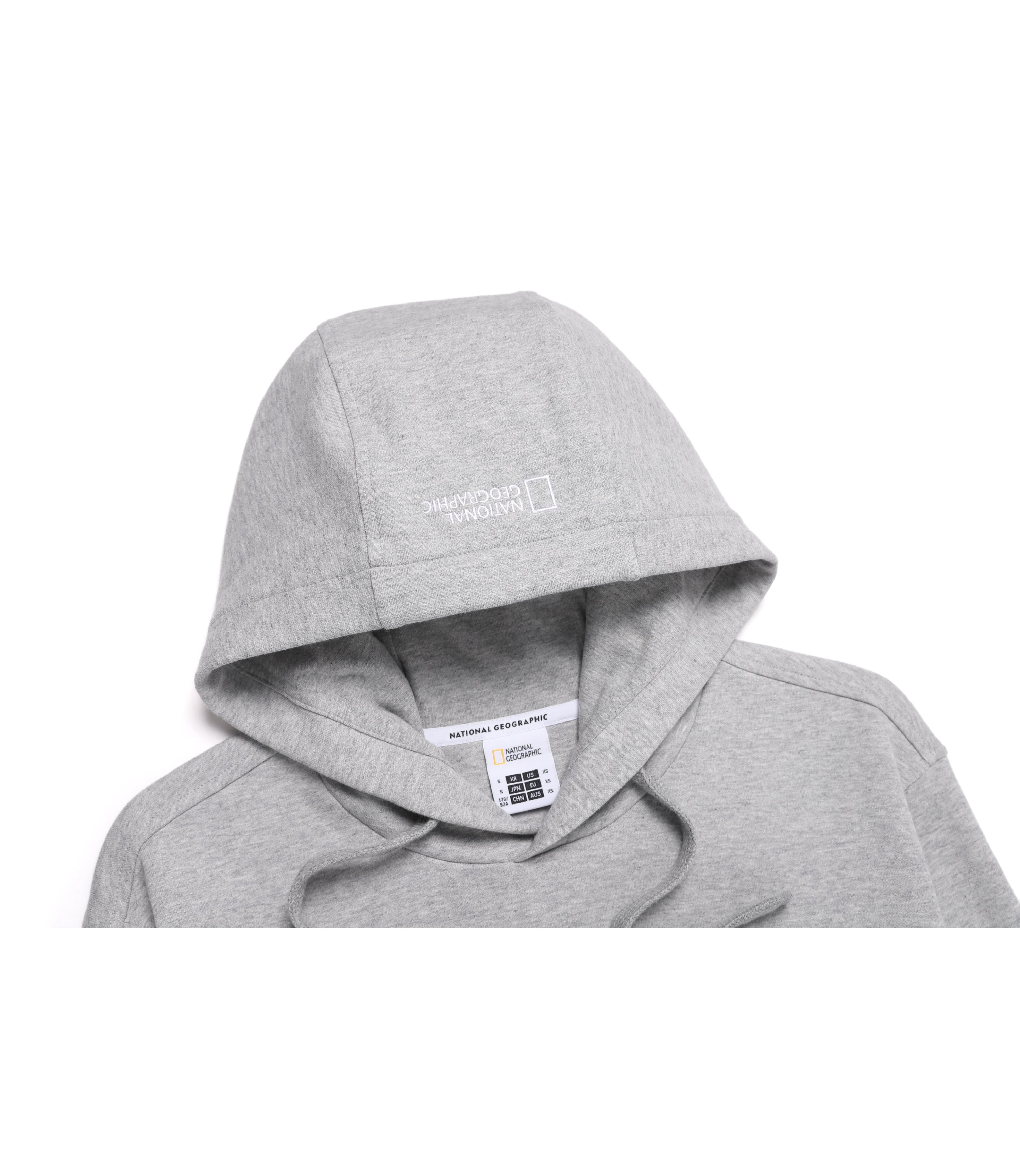 Unisex FOLHAS Big Logo Basic Fit Hoody<br>M/GREY