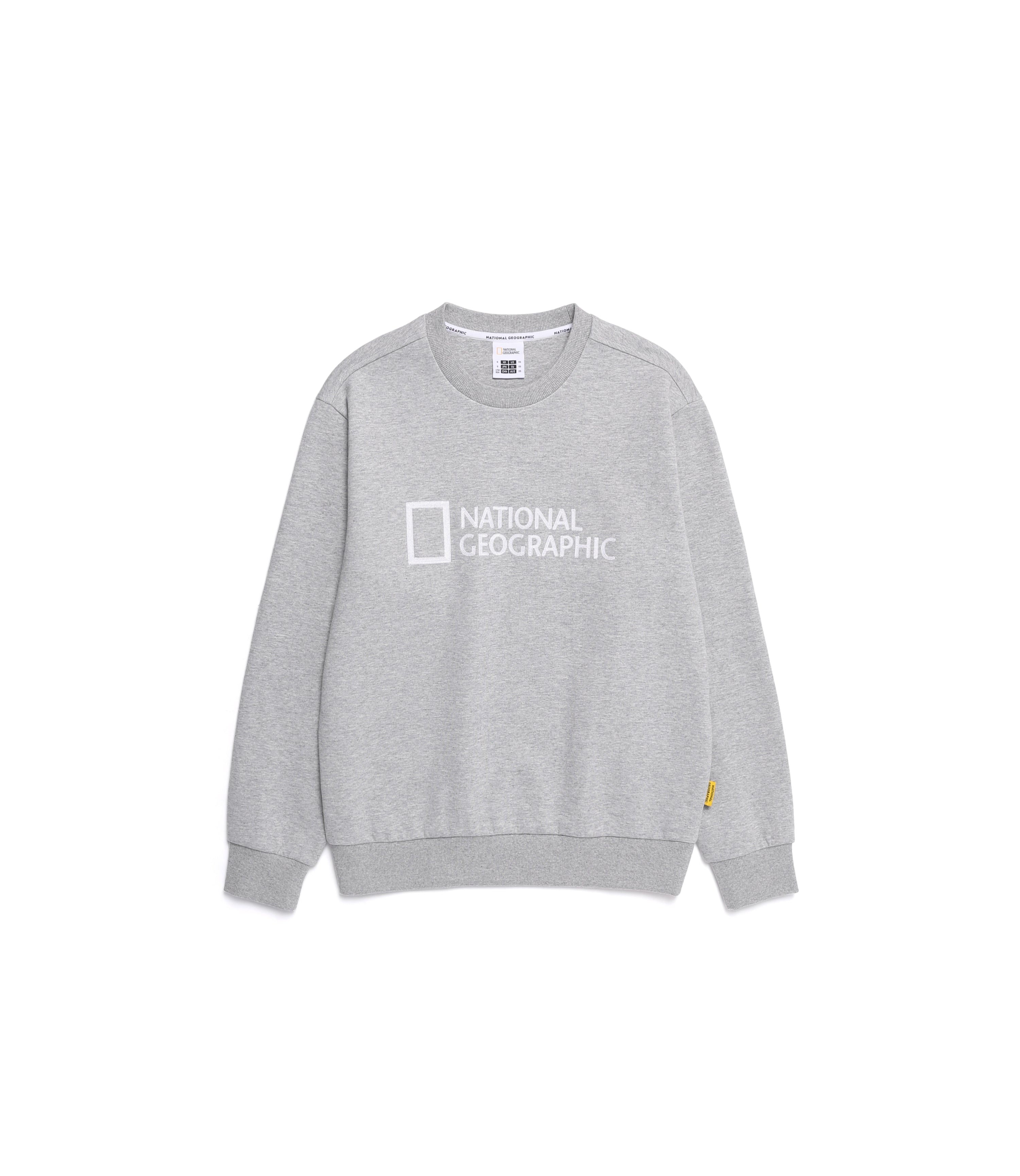 Unisex FOLHAS Big Logo Basic Fit Sweatshirt<br>M/GREY