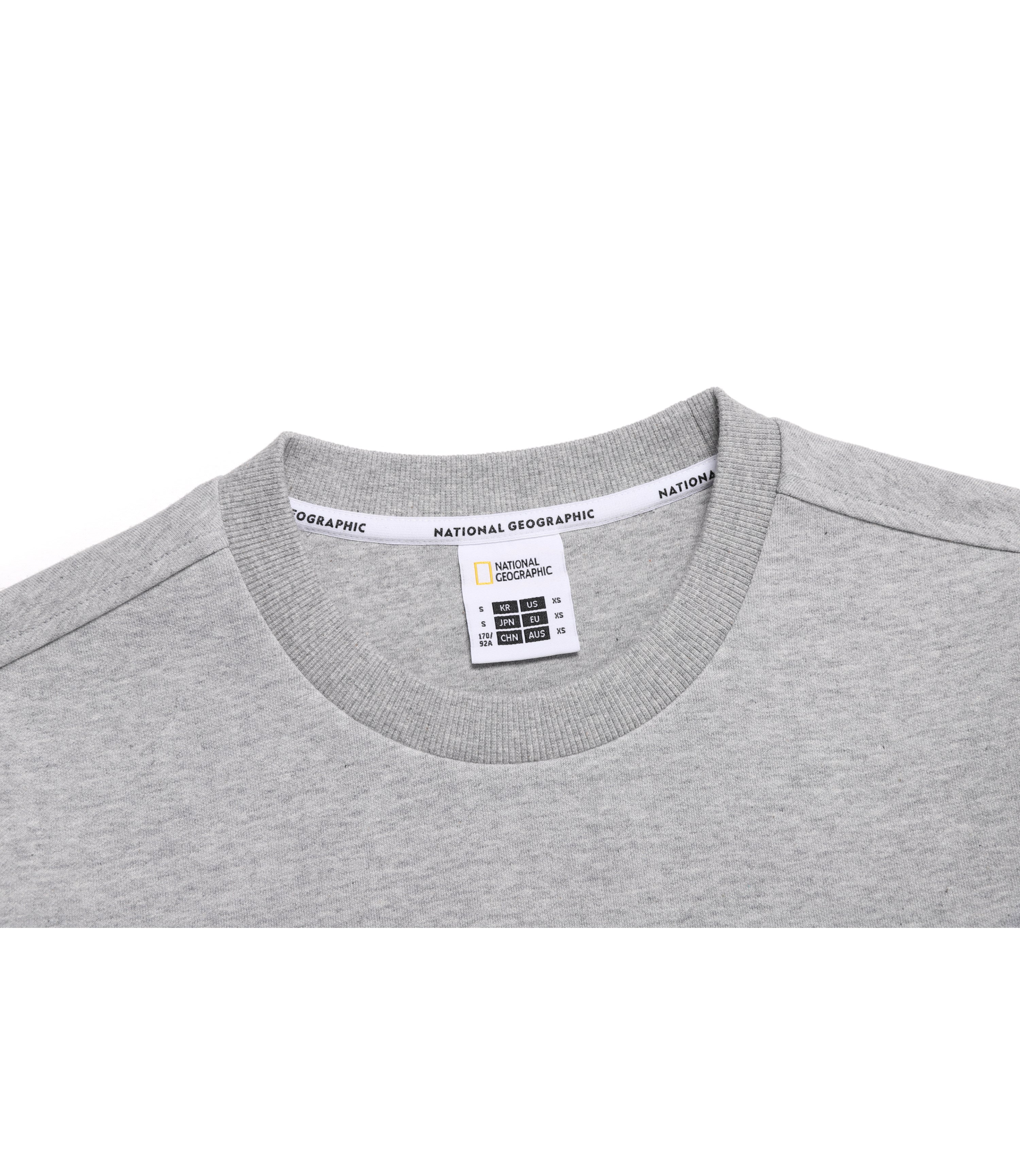 Unisex FOLHAS Big Logo Basic Fit Sweatshirt<br>M/GREY