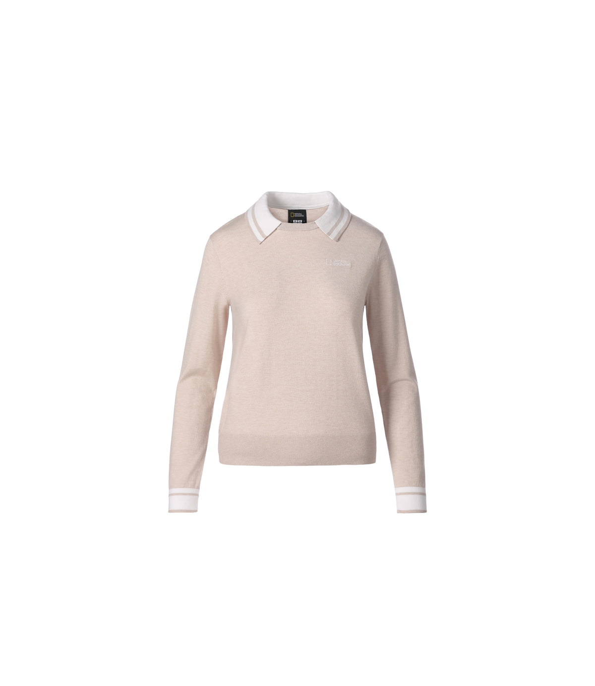 Women's Wool Blend Collared Knit<br>SILVER BIRCH