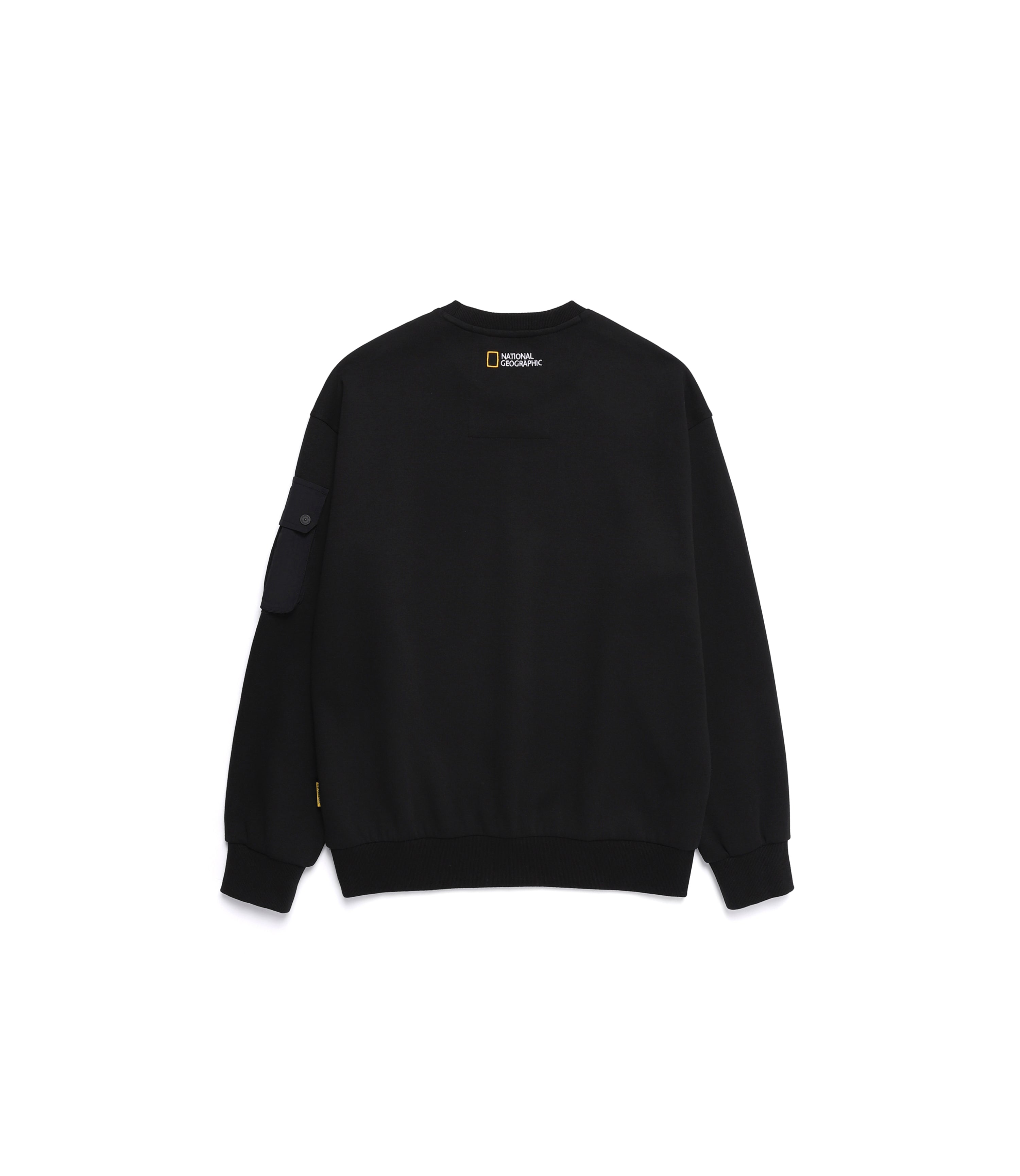 Unisex NRN Sleeve Pocket Semi-Over Fit Sweatshirt<br>CARBON BLACK