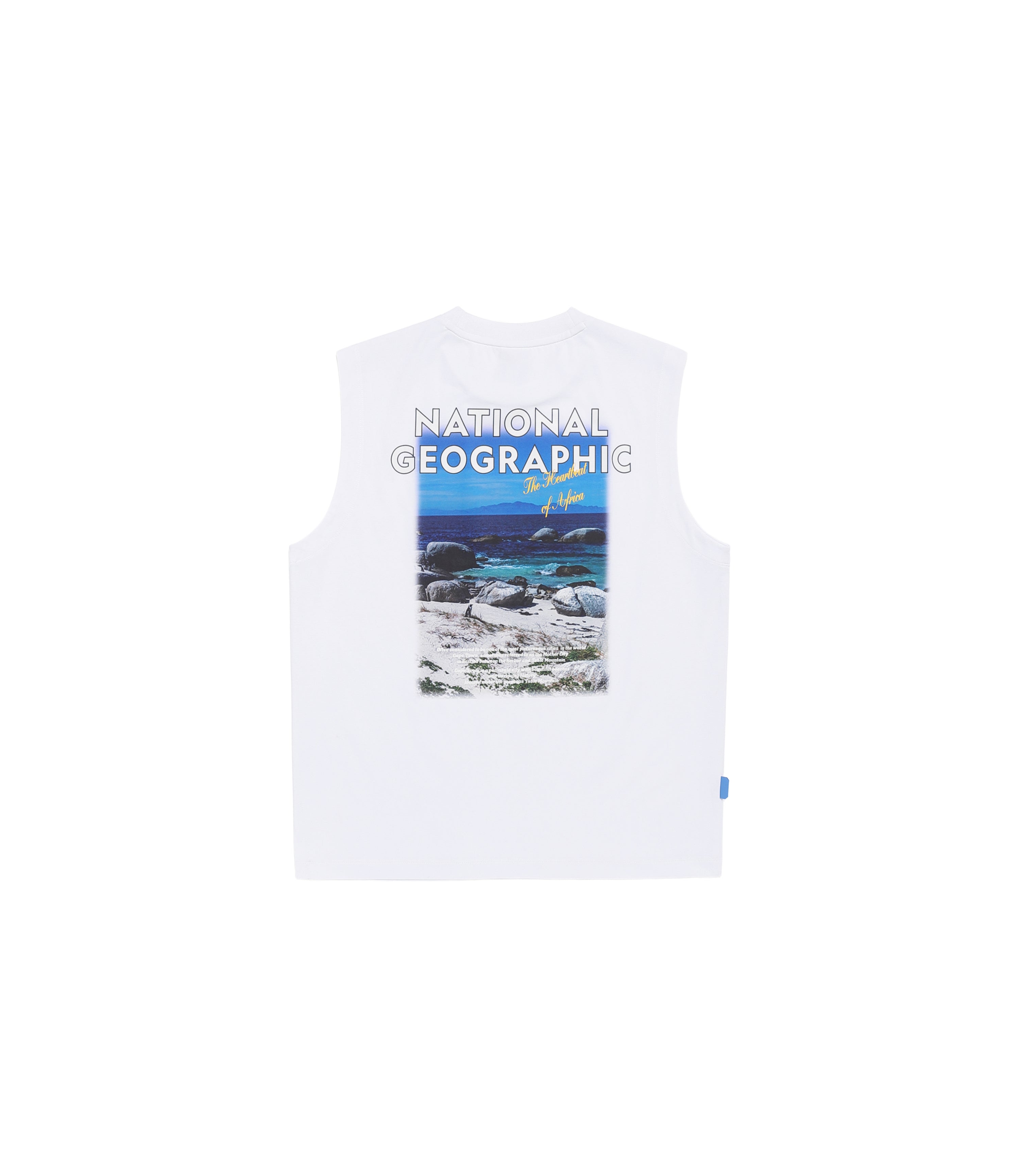 Men's Crow Sorona Cool Touch Graphic Semi-Overfit Sleeveless Tee<br>WHITE