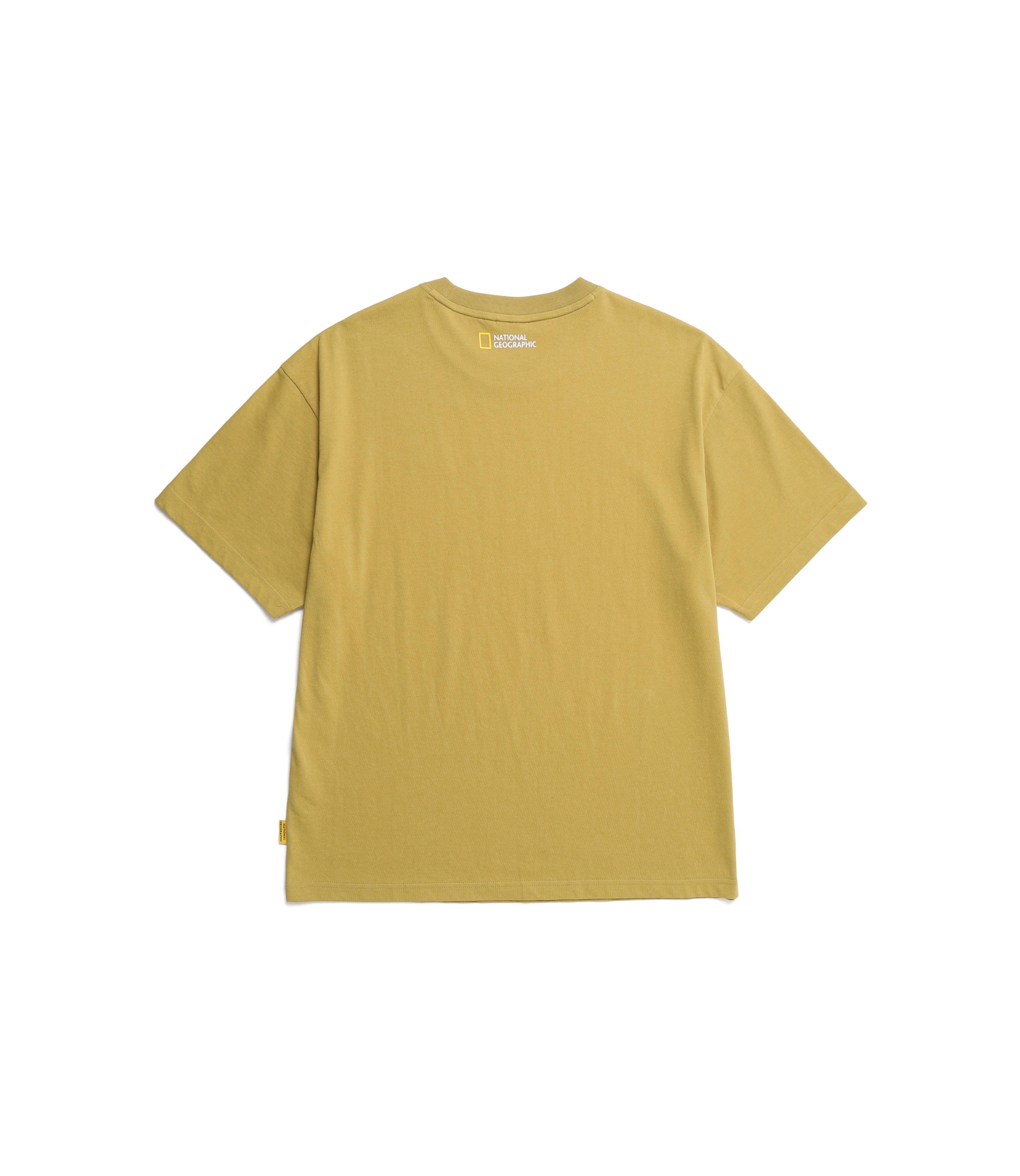 Unisex NEODY Semi-Over Fit Bear Wappen Tee<br>GREEN OLIVE
