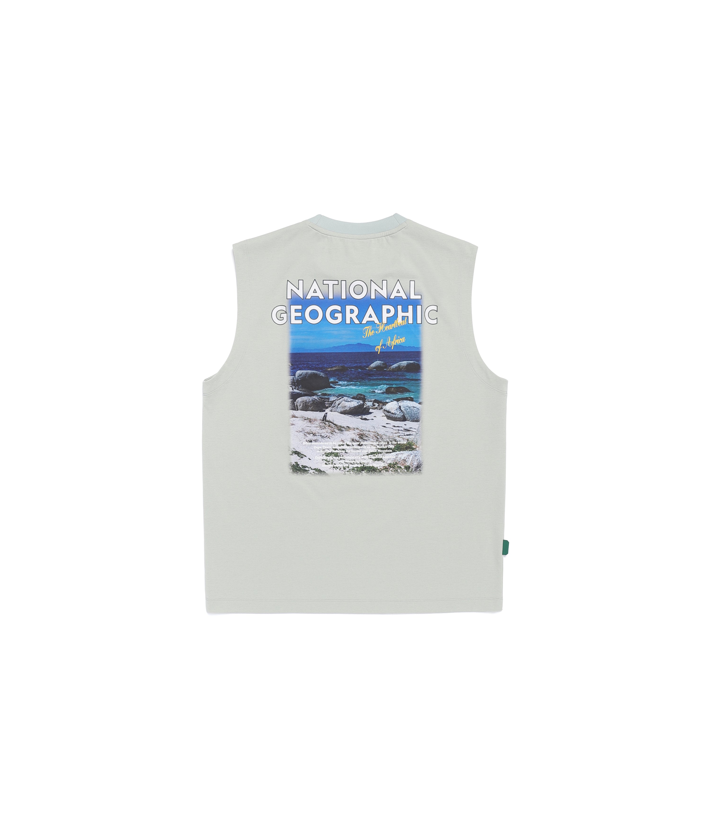 Men's Crow Sorona Cool Touch Graphic Semi-Overfit Sleeveless Tee<br>JADE