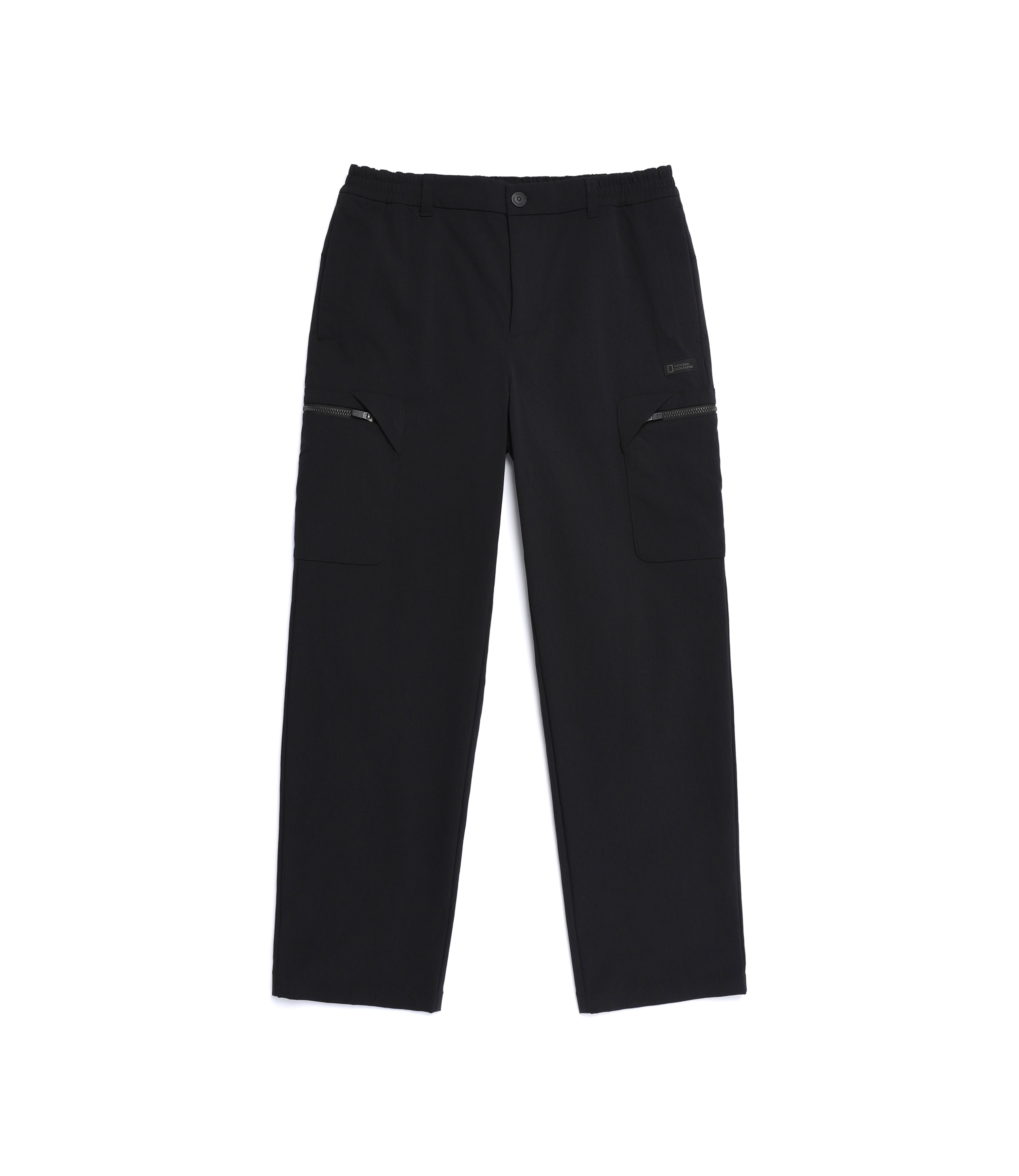 Men's Cargo Semi Loose Straight Pants<br>BLACK