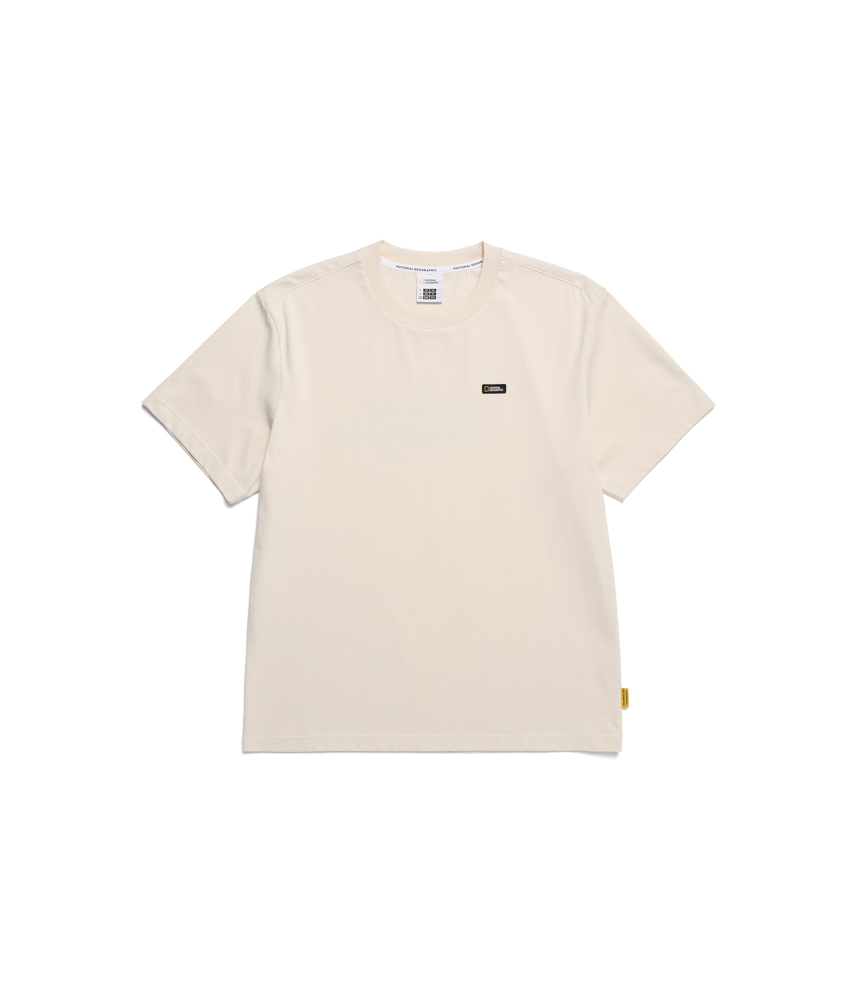 Unisex MANTELLA Logo Short Sleeve Tee<br>CRYSTAL BEIGE