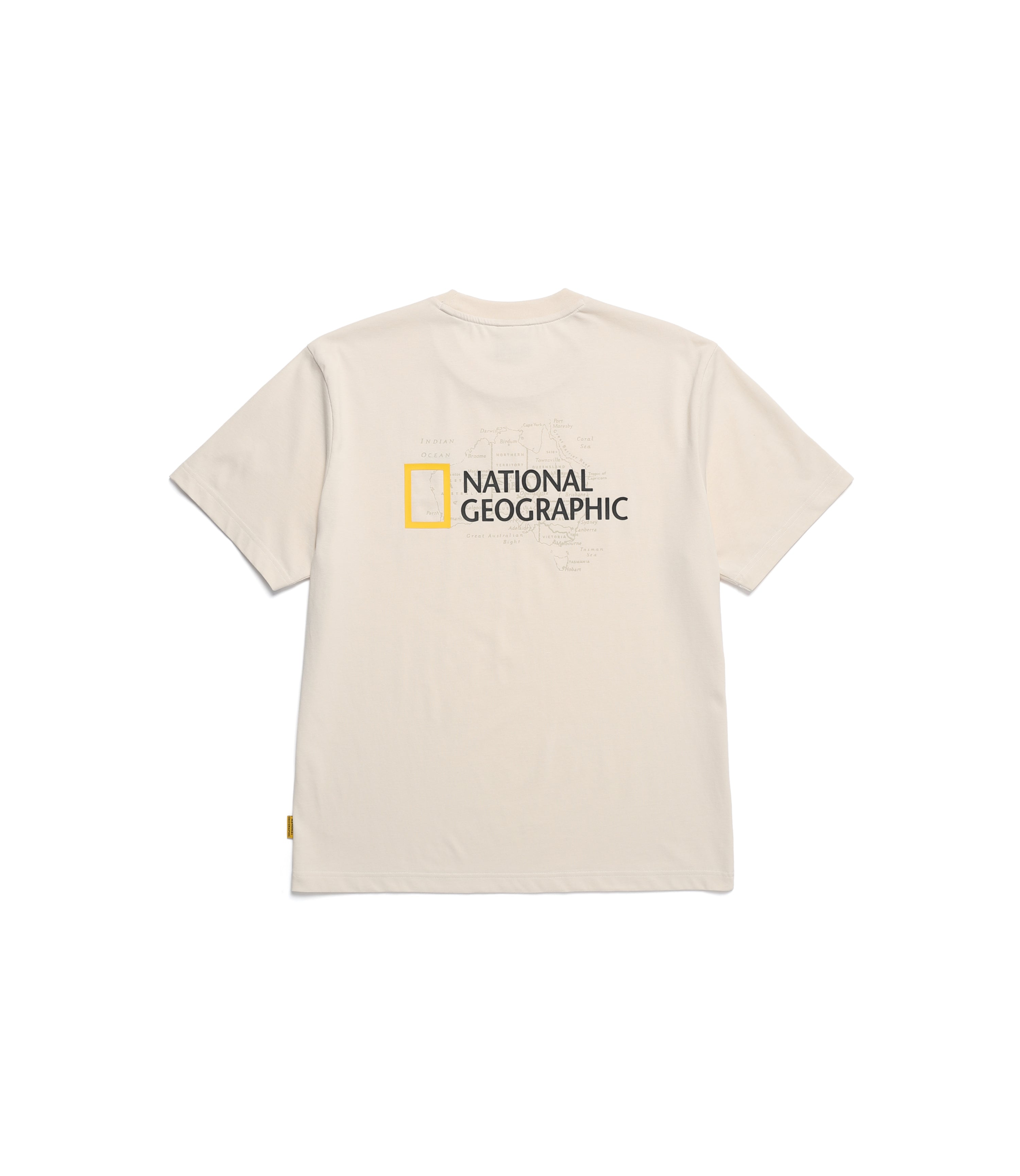 Unisex MANTELLA Logo Short Sleeve Tee<br>CRYSTAL BEIGE