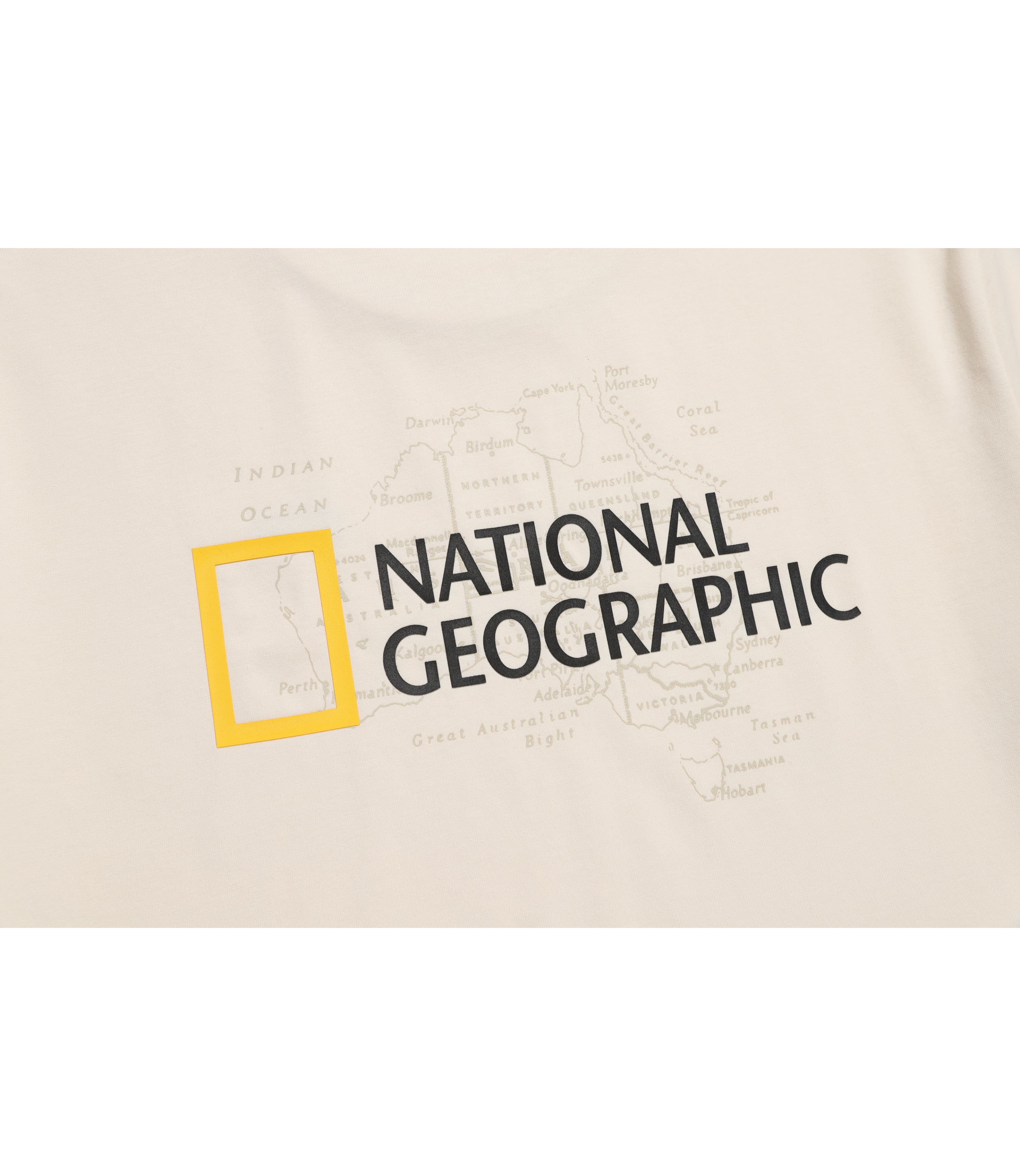 Unisex MANTELLA Logo Short Sleeve Tee<br>CRYSTAL BEIGE