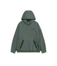 Men's NRN Hybrid Semi-Over Fit Hoodie<br>KHAKI