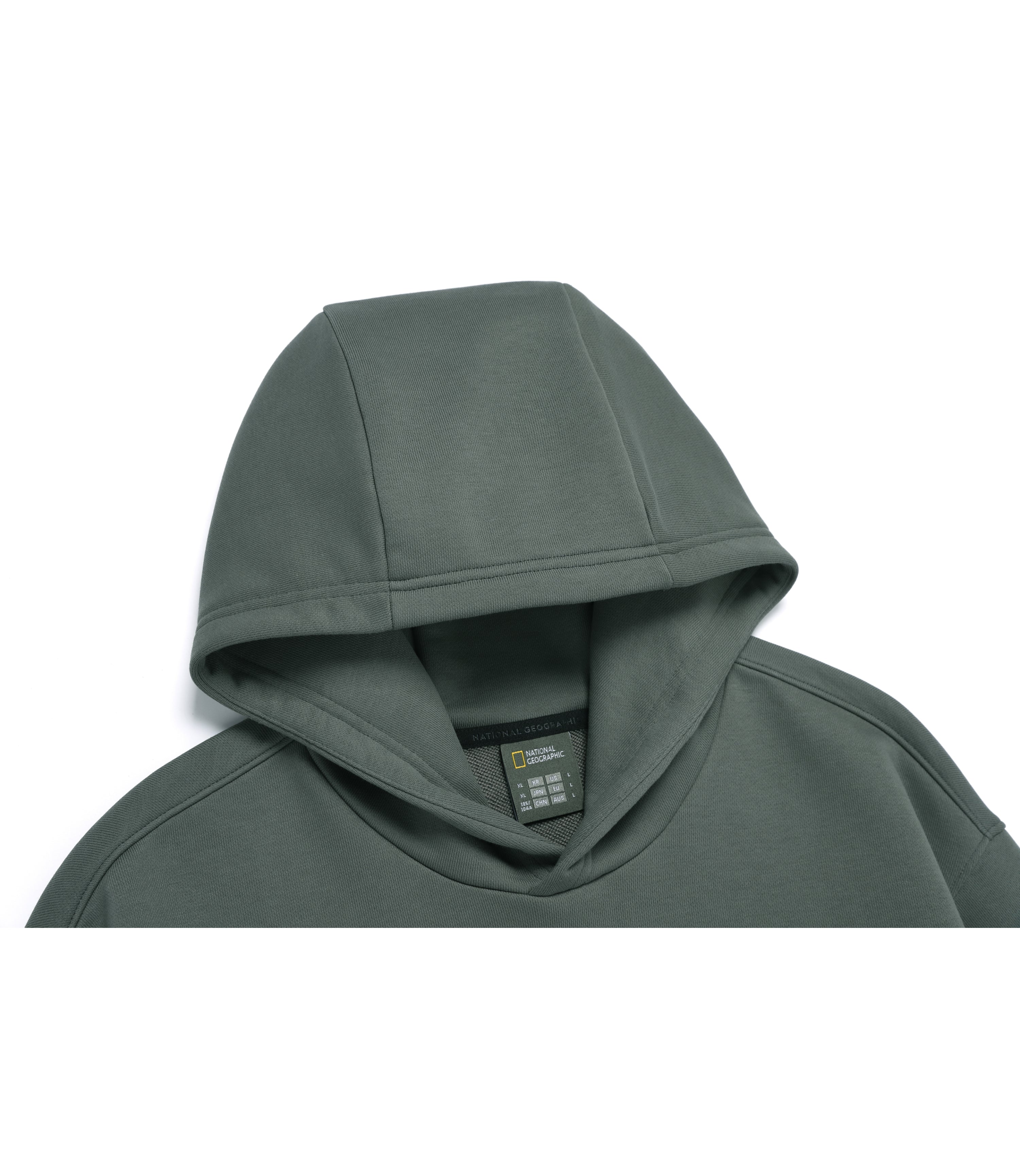 Men's NRN Hybrid Semi-Over Fit Hoodie<br>KHAKI