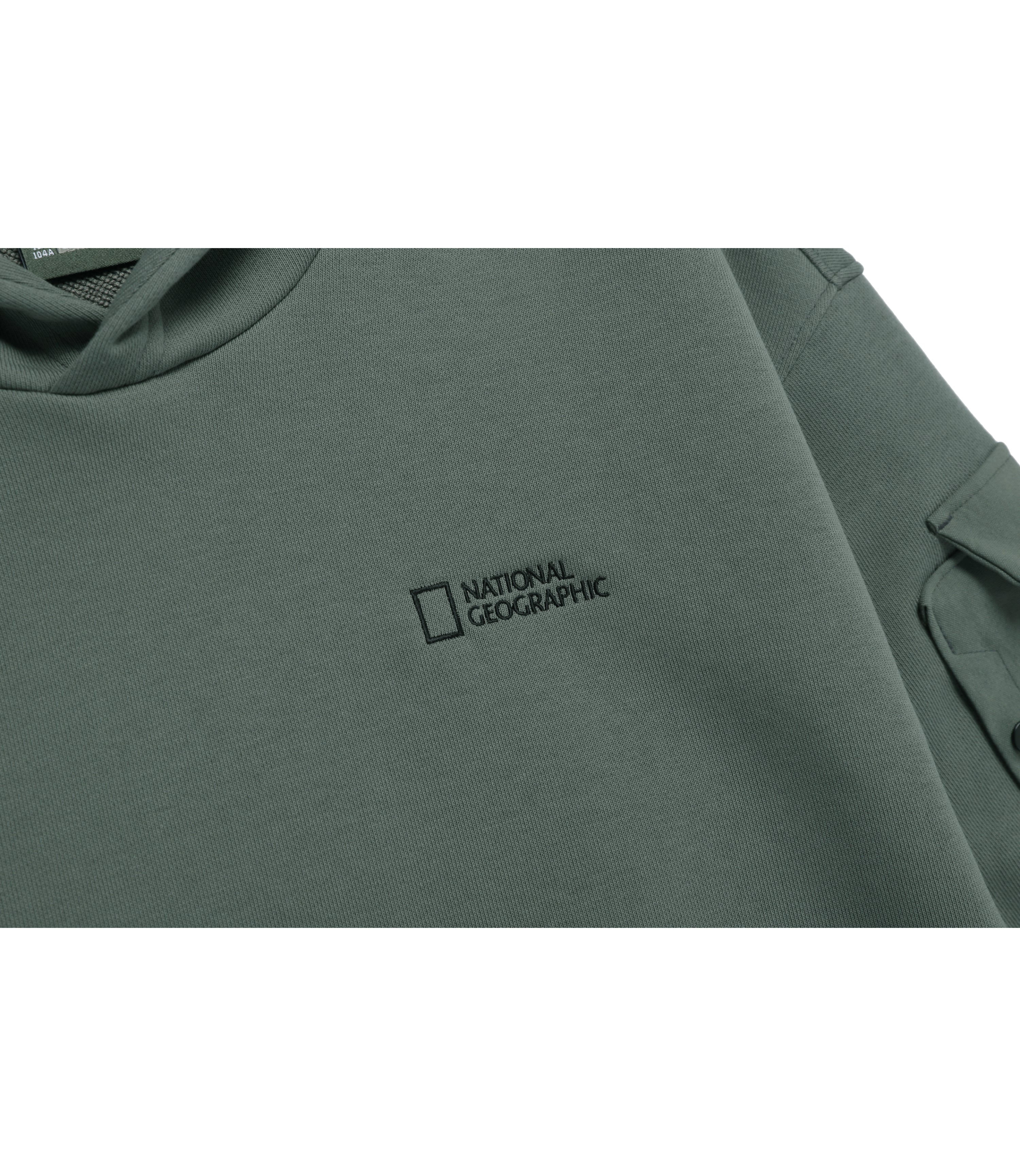Men's NRN Hybrid Semi-Over Fit Hoodie<br>KHAKI