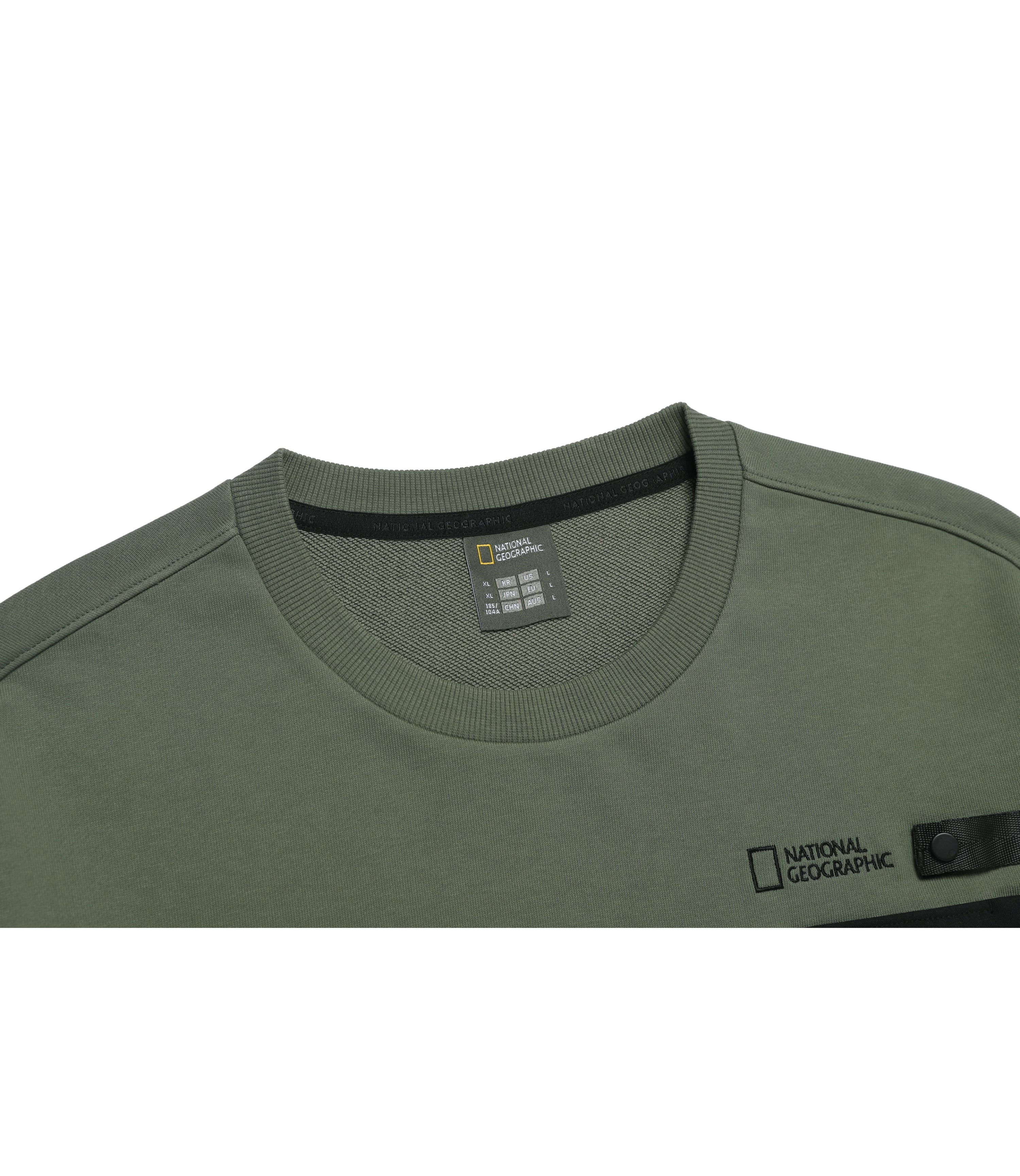 Men's NRN Hybrid Semi-Oversized Pocket Sweatshirt<br>MILITARY KHAKI