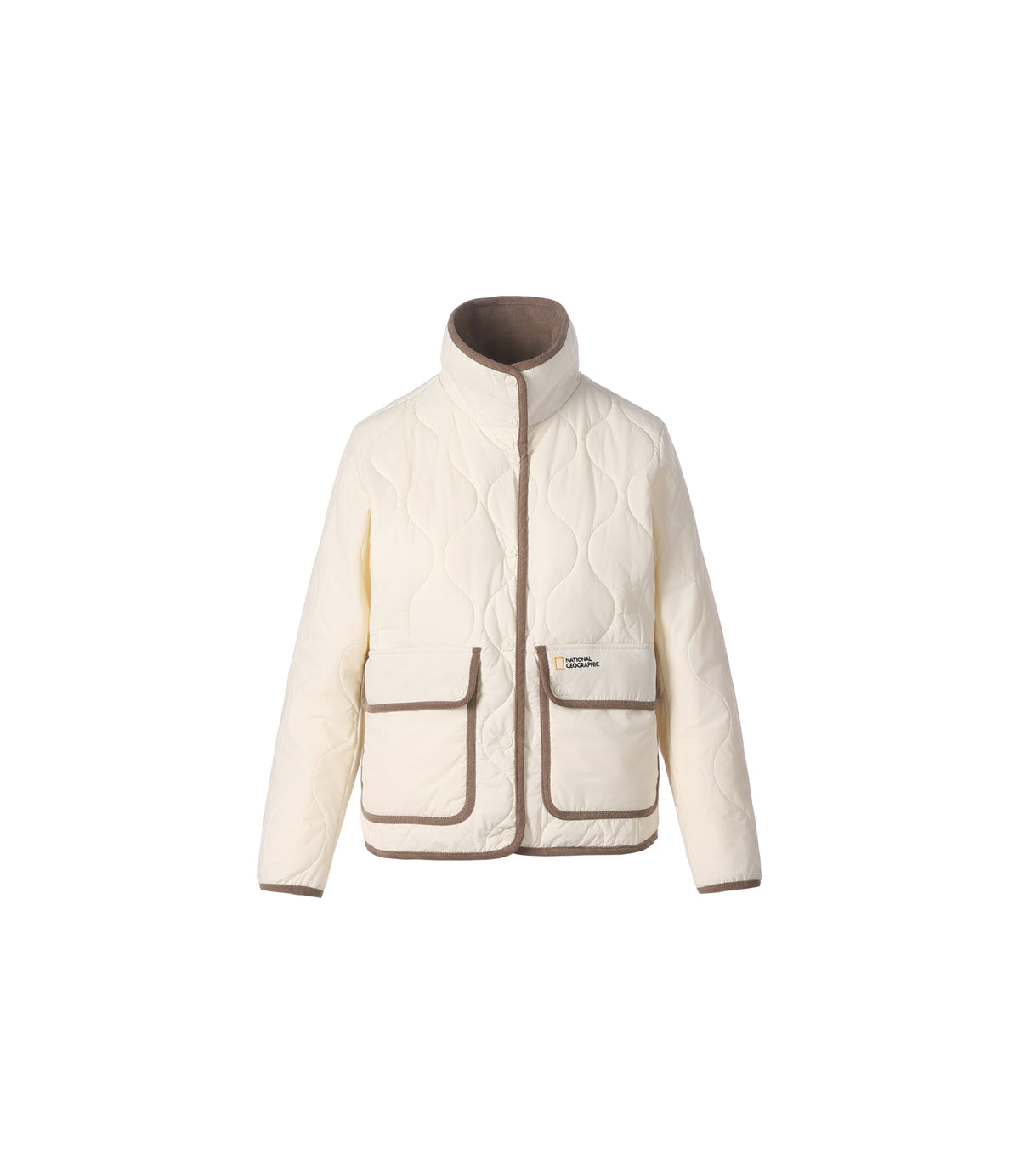 Women's ELK Collared Padded Jumper<br>IVORY