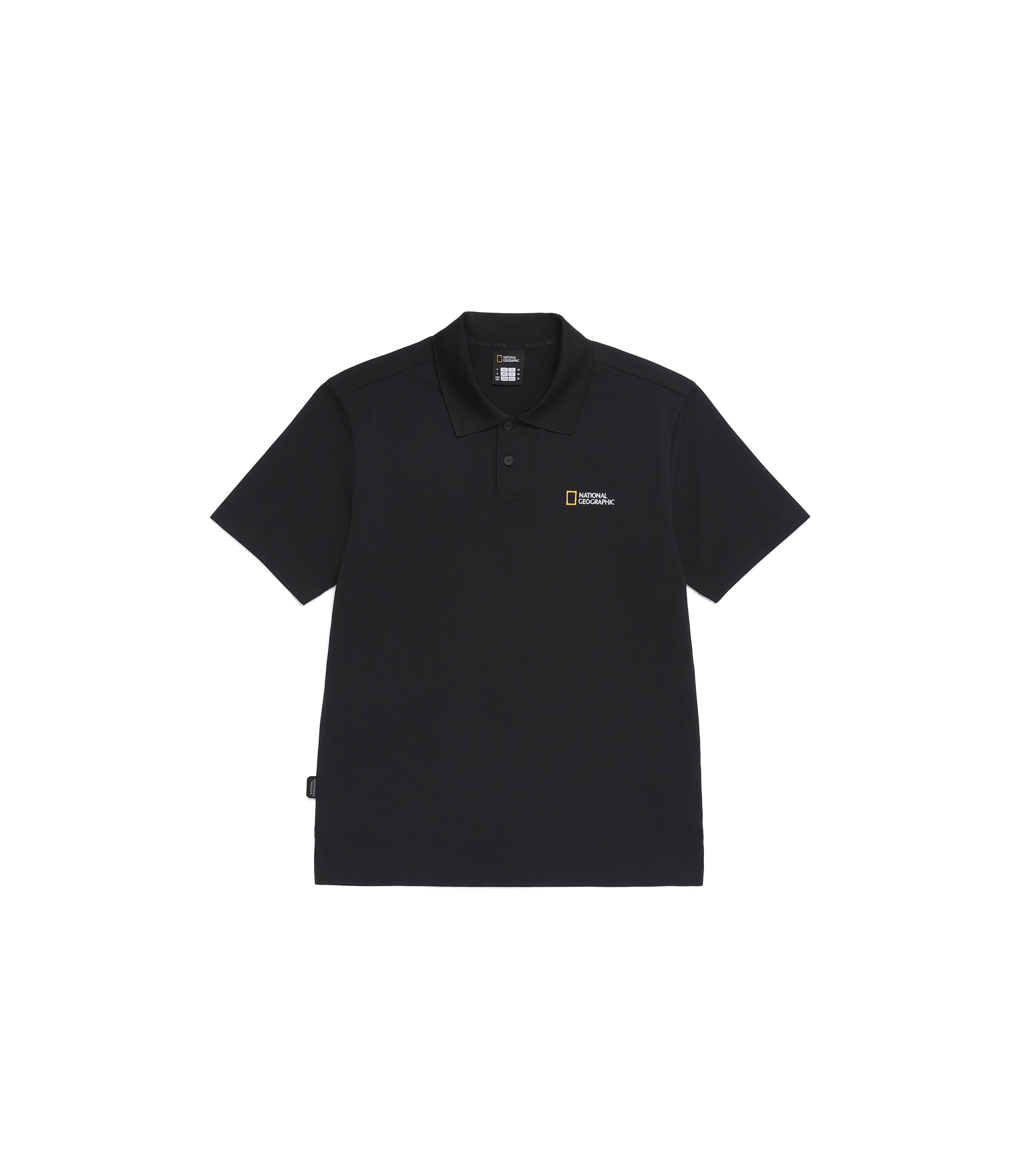Unisex Caridi Pique Short Sleeve Collar Tee<br>BLACK